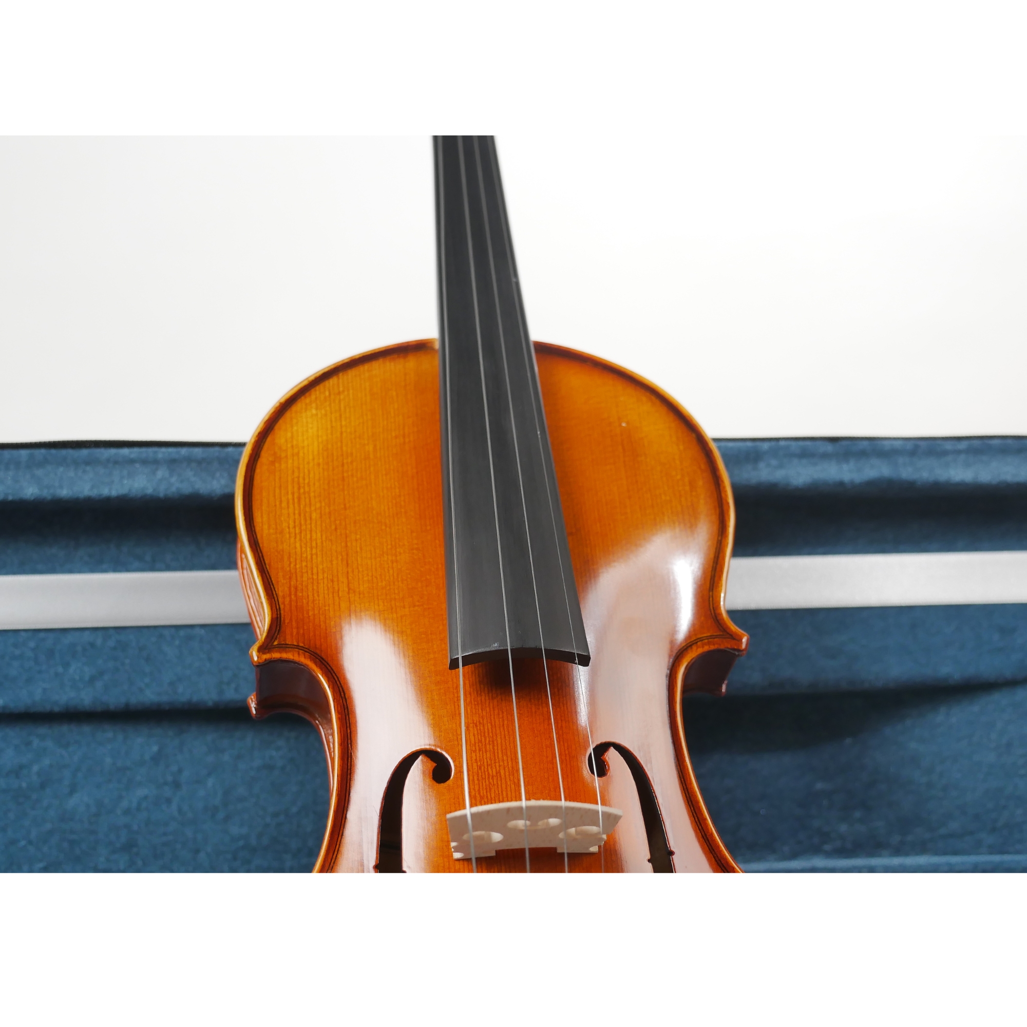 PR VNF103E Acoustic Violin Spruce Top Flame Maple Ebony Fittings Bow Case