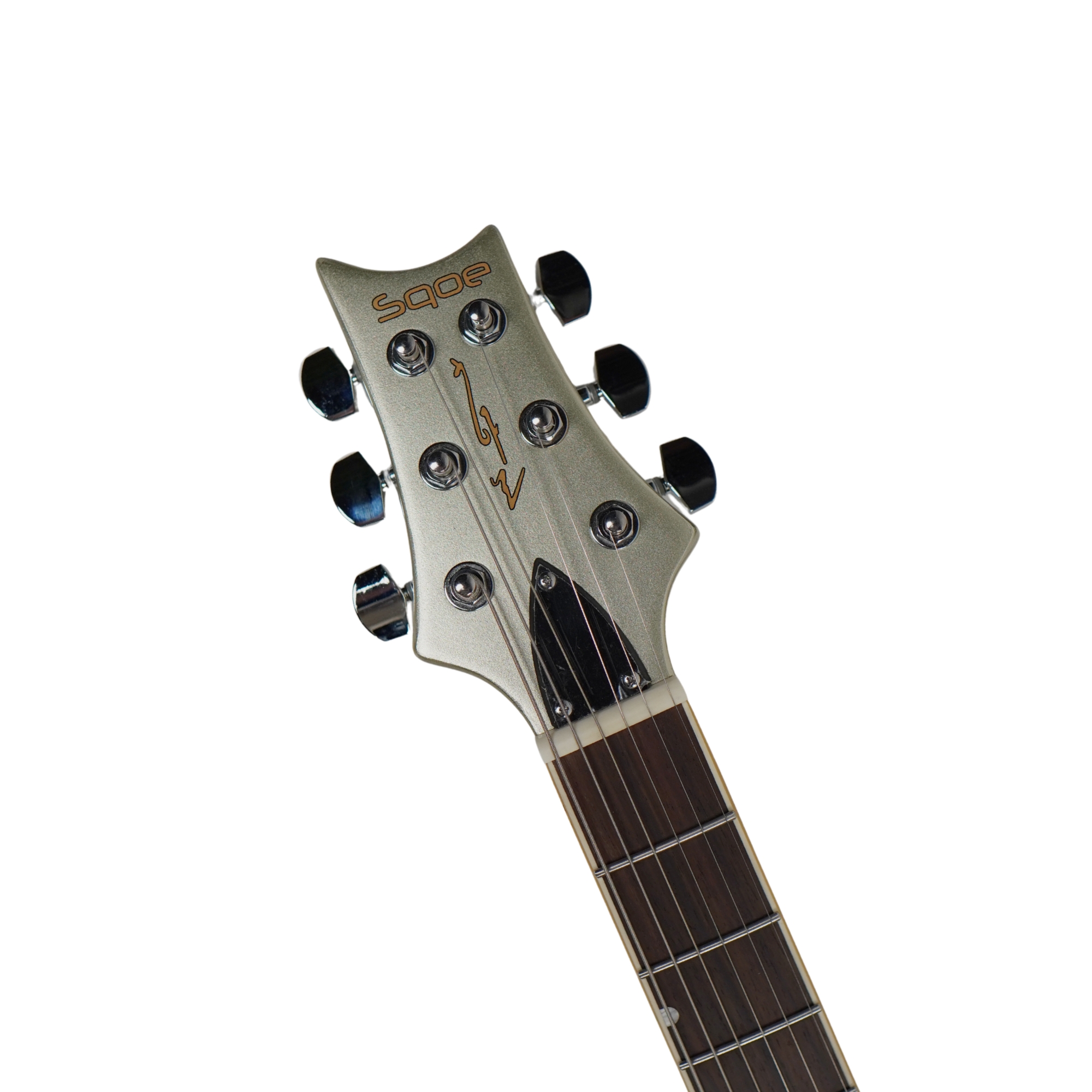 SQOE SE200 Champagne Electric Guitar Wilkinson Tremolo Mirror Gloss Finish