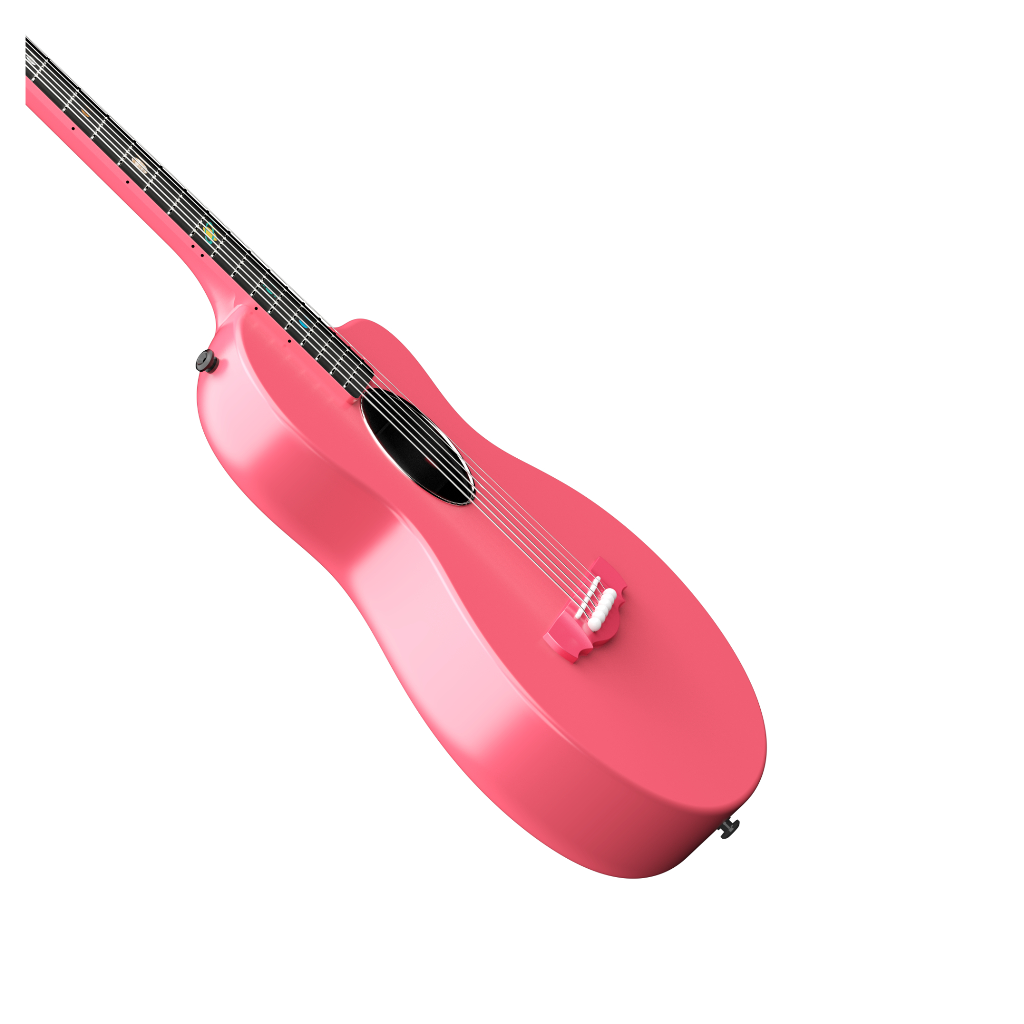 Natasha Asteroid Carbon Fibre 38 Acoustic Guitar with Bag - Peach Pink