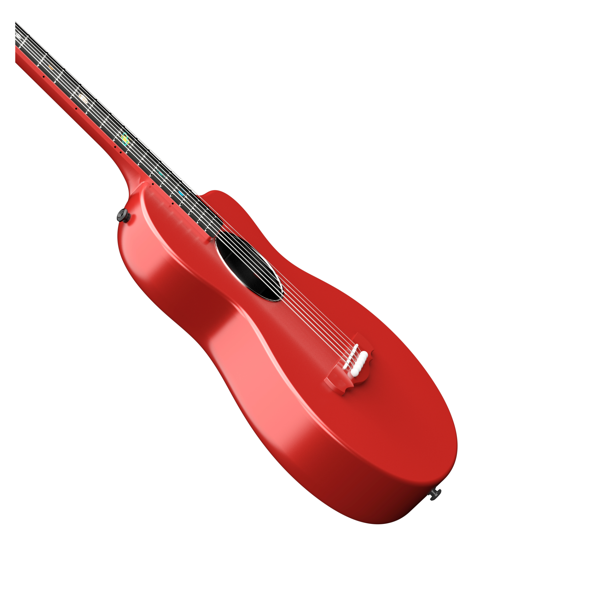 Natasha Asteroid Carbon Fibre 38 Acoustic Guitar with Bag - Imperial Red