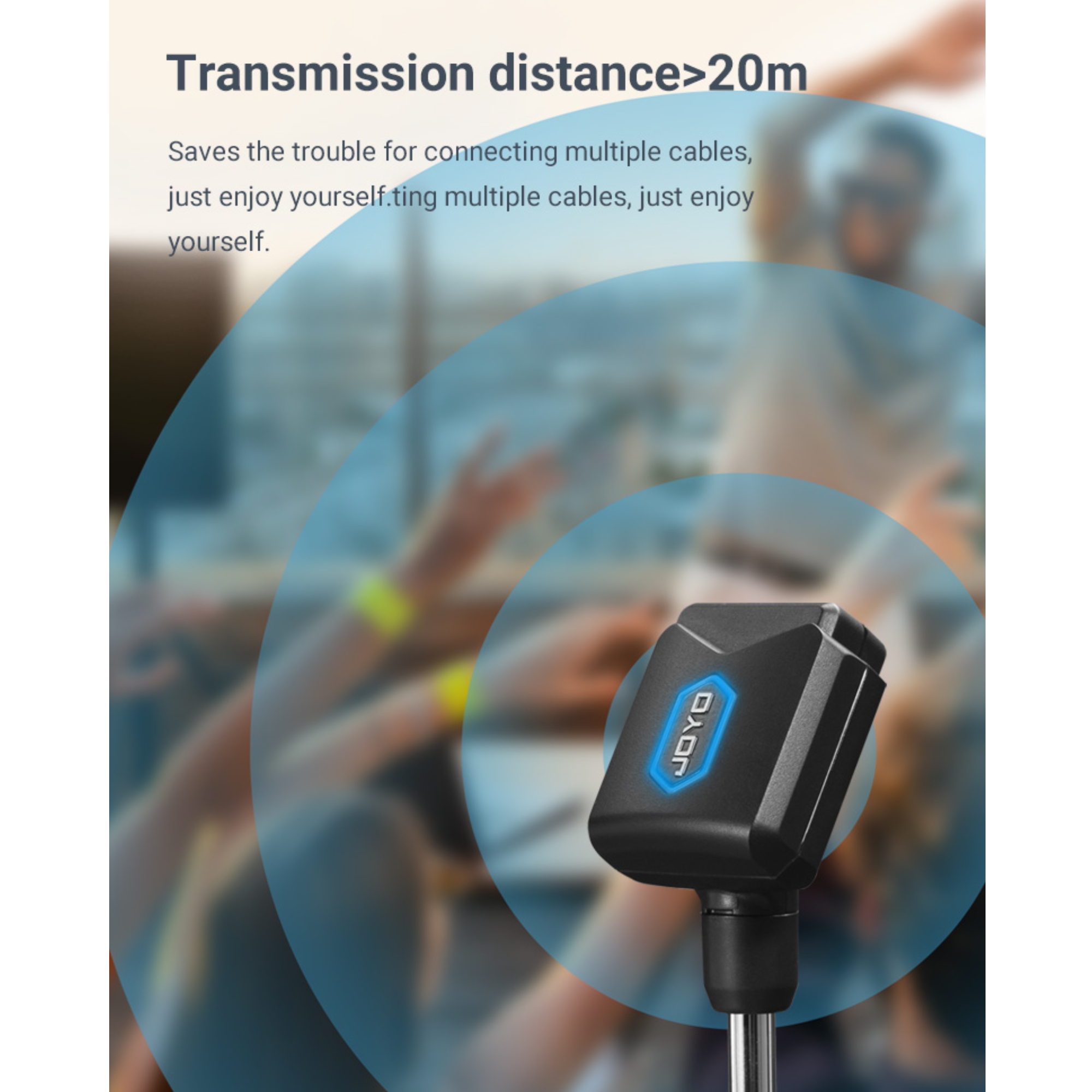JOYO Wireless Guitar System 58GHz Wireless Guitar Transmitter Receiver with Charging Box 4 Signal Channel for Guitar Bass Electric Instruments JW-06