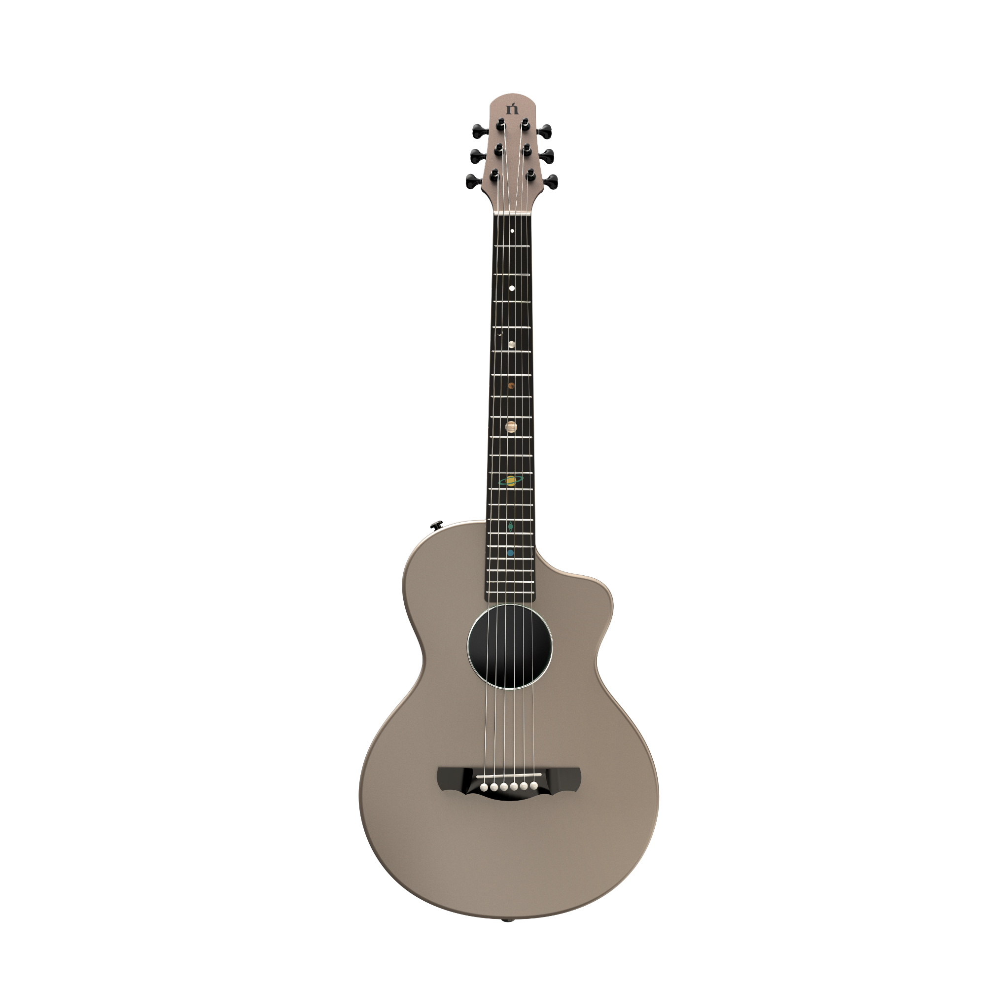 Natasha Asteroid Carbon Fibre 38 Acoustic Guitar with Bag - Latte