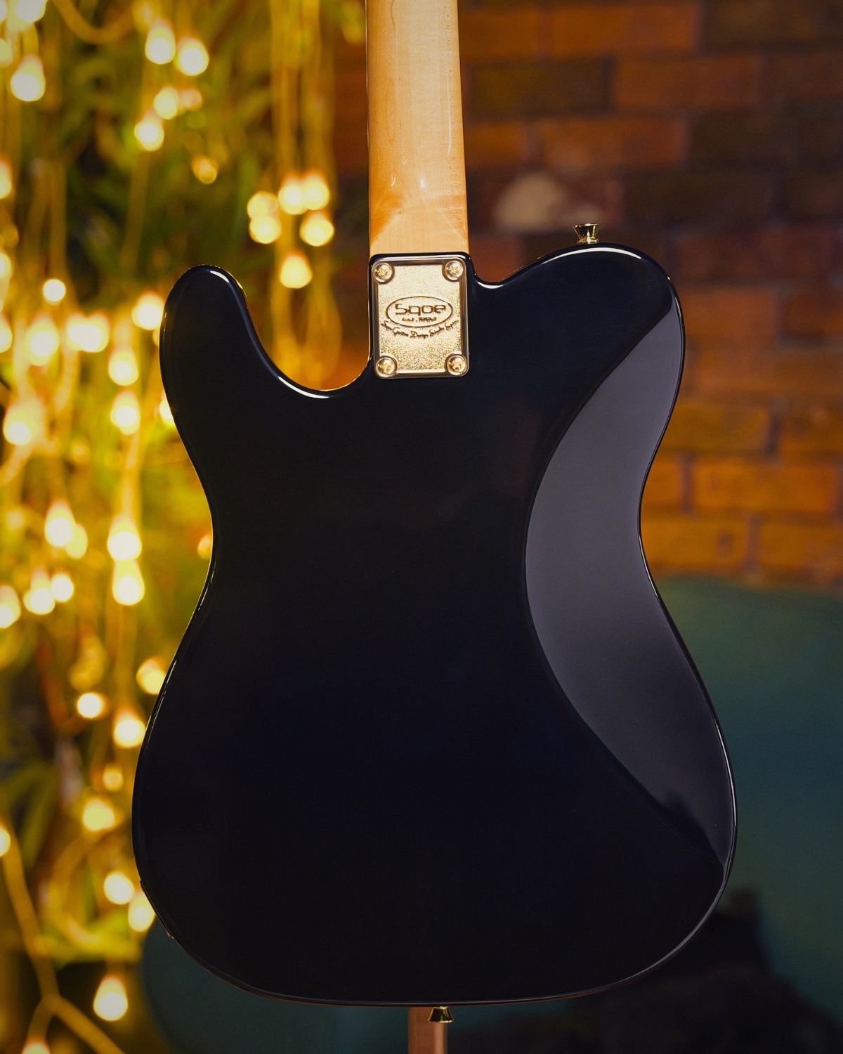 SQOE SETL1000FR  Phantom black Premium Custom Telecaster with Bigsby Tremolo  ABS Case