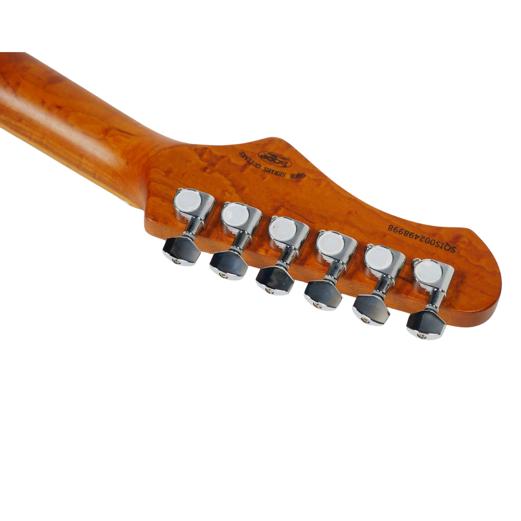 SQOE SEST600 Cotton Candy vintage 6-saddle tremolo bridge