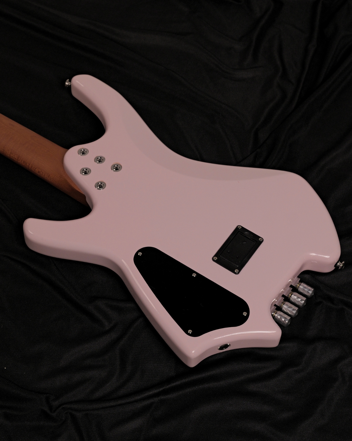 SQOE SBWT700 Shell pink 4-String Headless Electric Bass Roasted Maple India