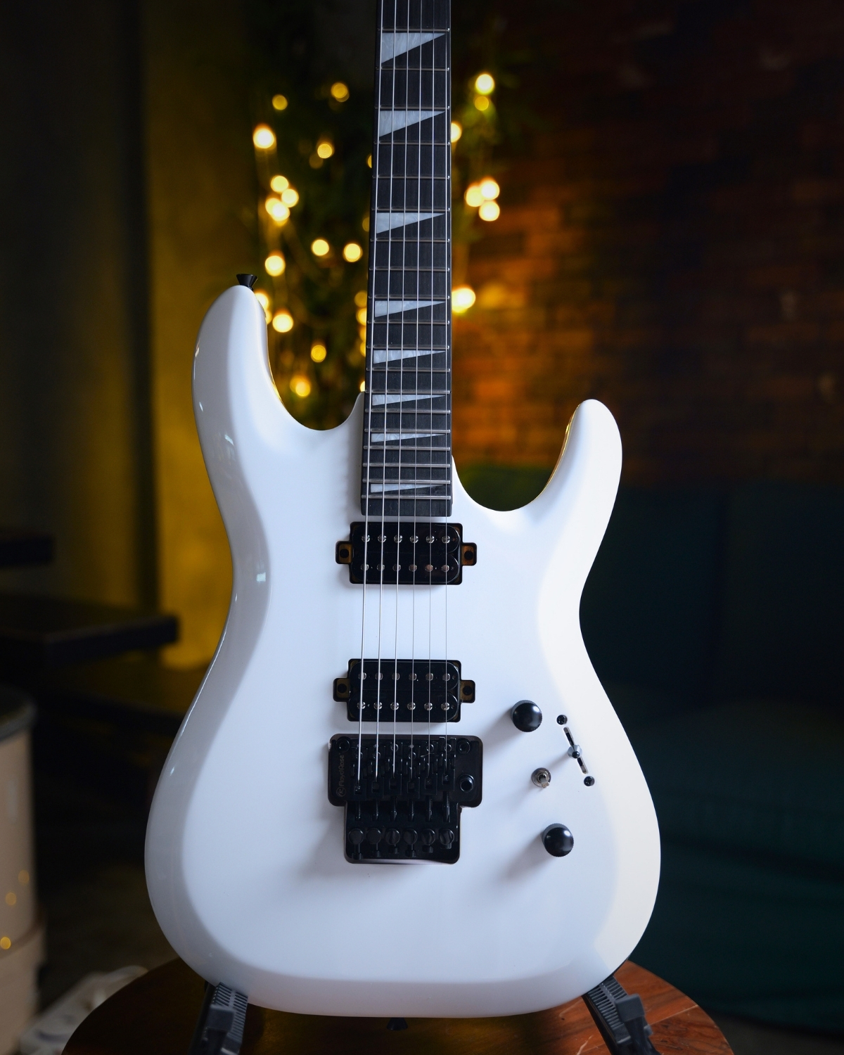 SQOE SEFR700 Ice sand white metallic HH Floyd Rose Electric Guitar  Alnico Pickups  Coil Split