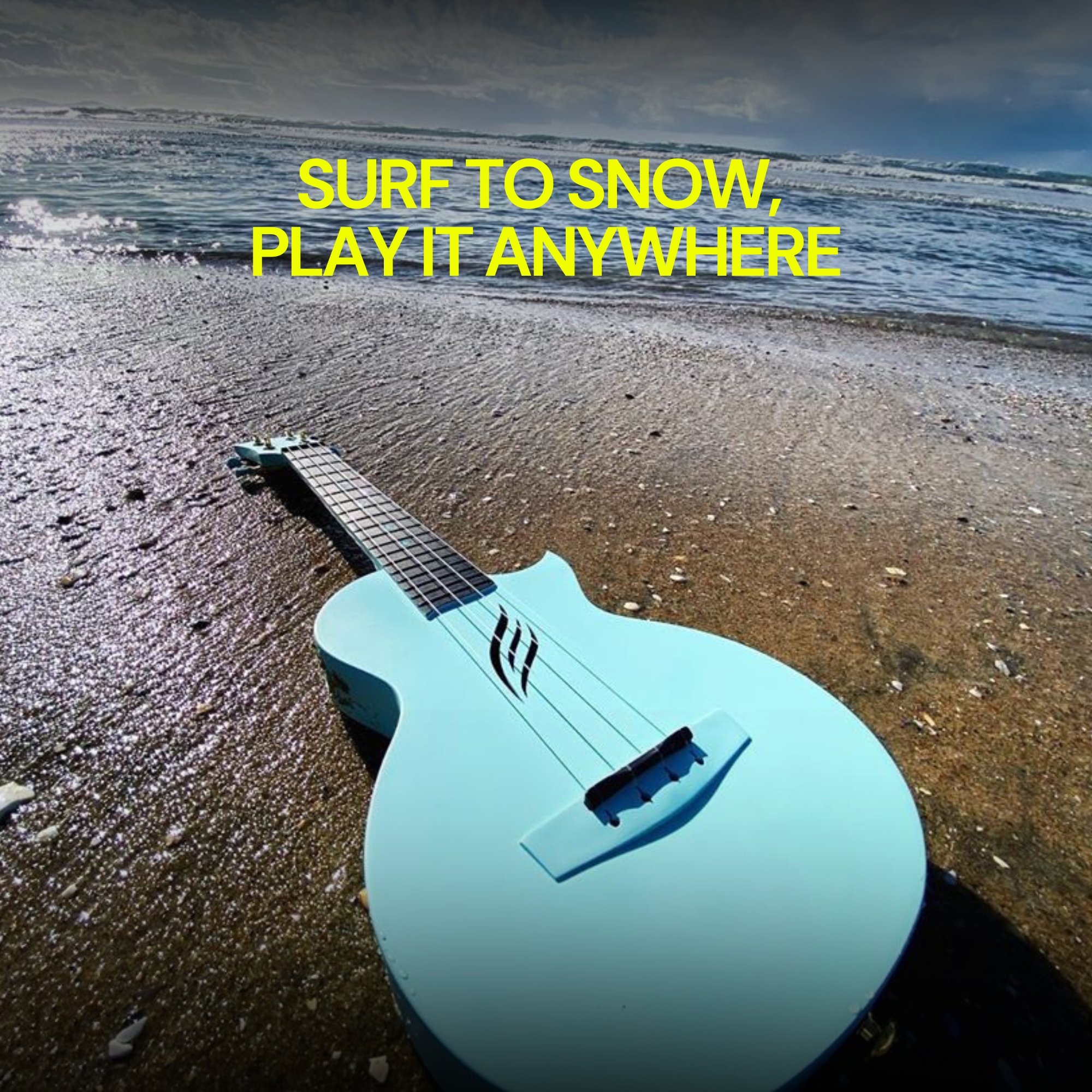 Enya Concert Nova U Carbon Fiber Travel Ukulele-Blue Matt