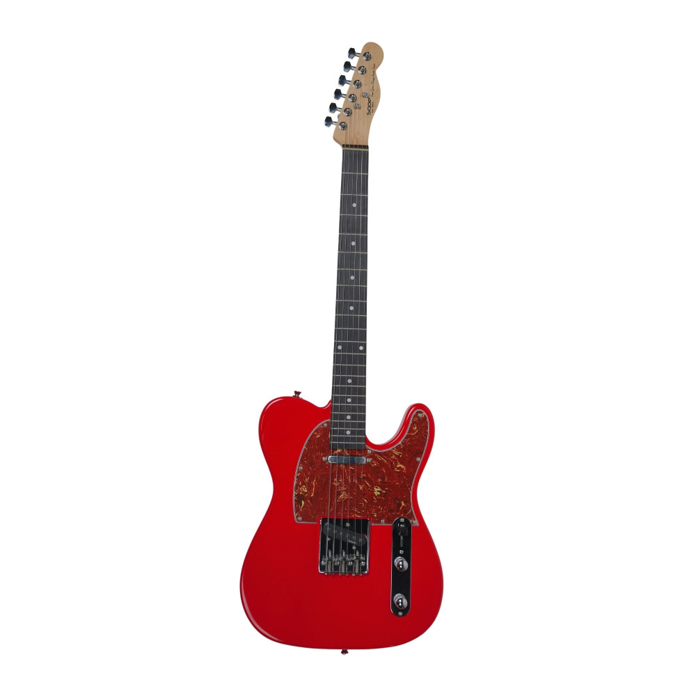 Image of SQOE SETL300 Red Tele-Style Electric Guitar