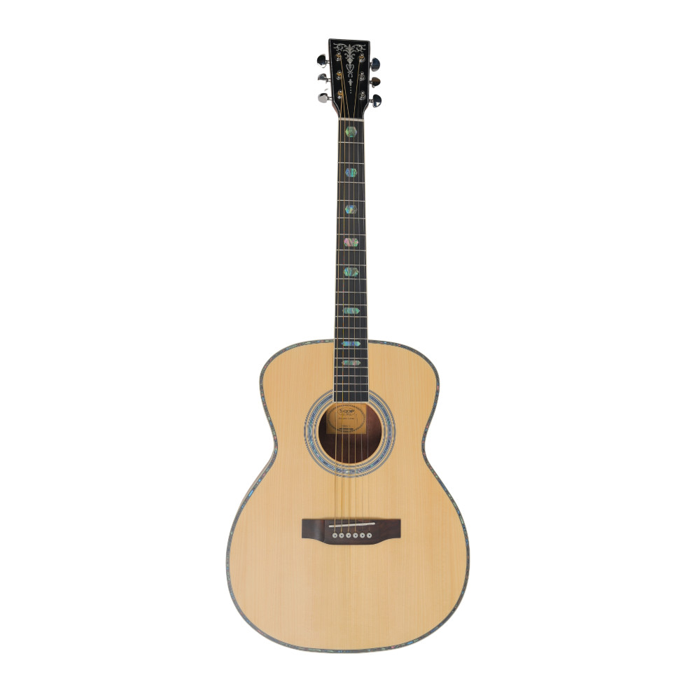 Image of SQOE OM40B Solid Spruce Top OM Acoustic Guitar - Natural