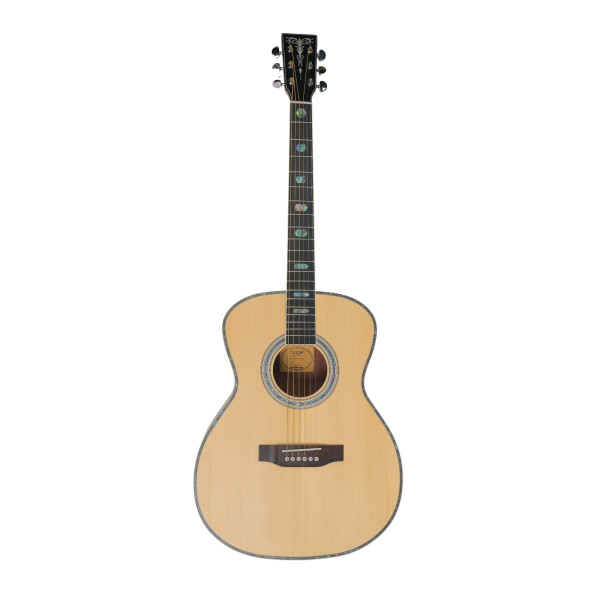 SQOE OM40B Solid Spruce Top OM Acoustic Guitar - Natural
