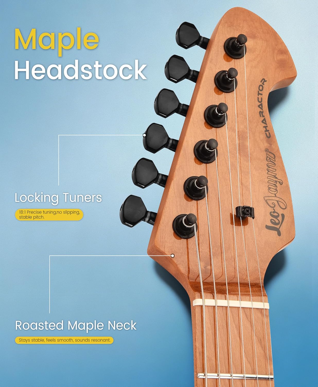 Leo Jaymz Character Echophantom Electric Guitar - Red Black