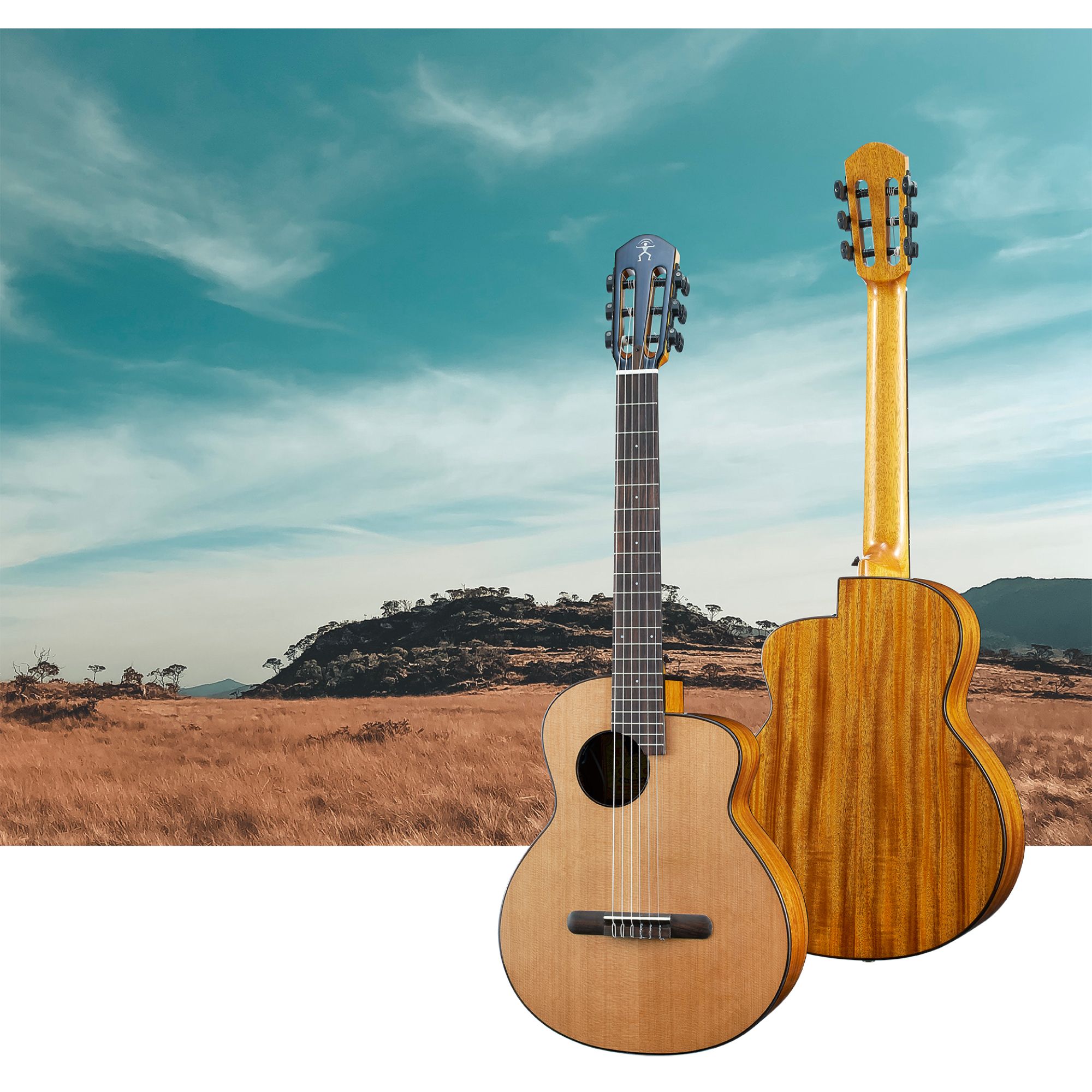 aNueNue MN14 solid cedar top travel classical guitar