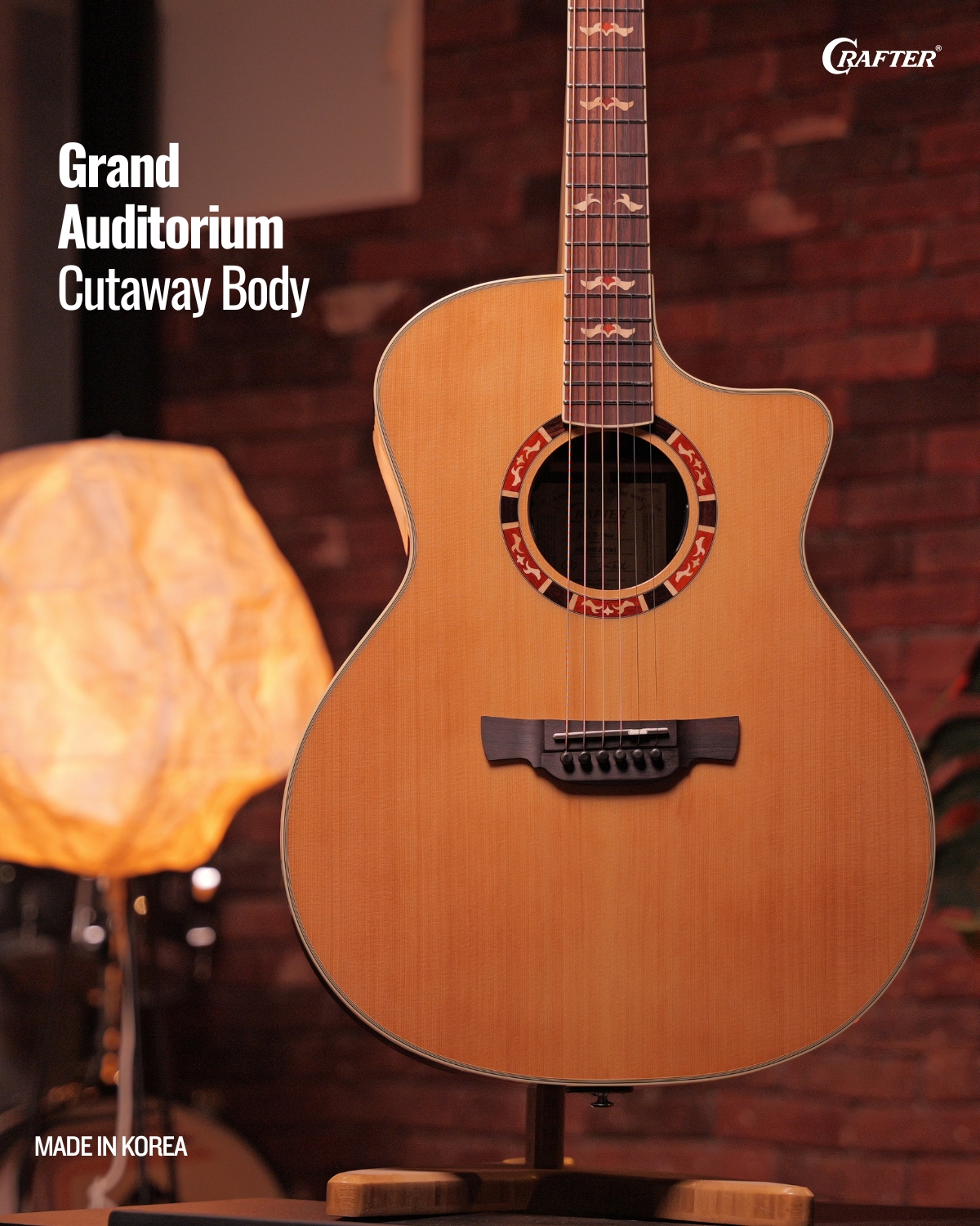 Crafter STG G18CE Acoustic Electric Guitar Cedar Top Warm Tone Stage Guitar