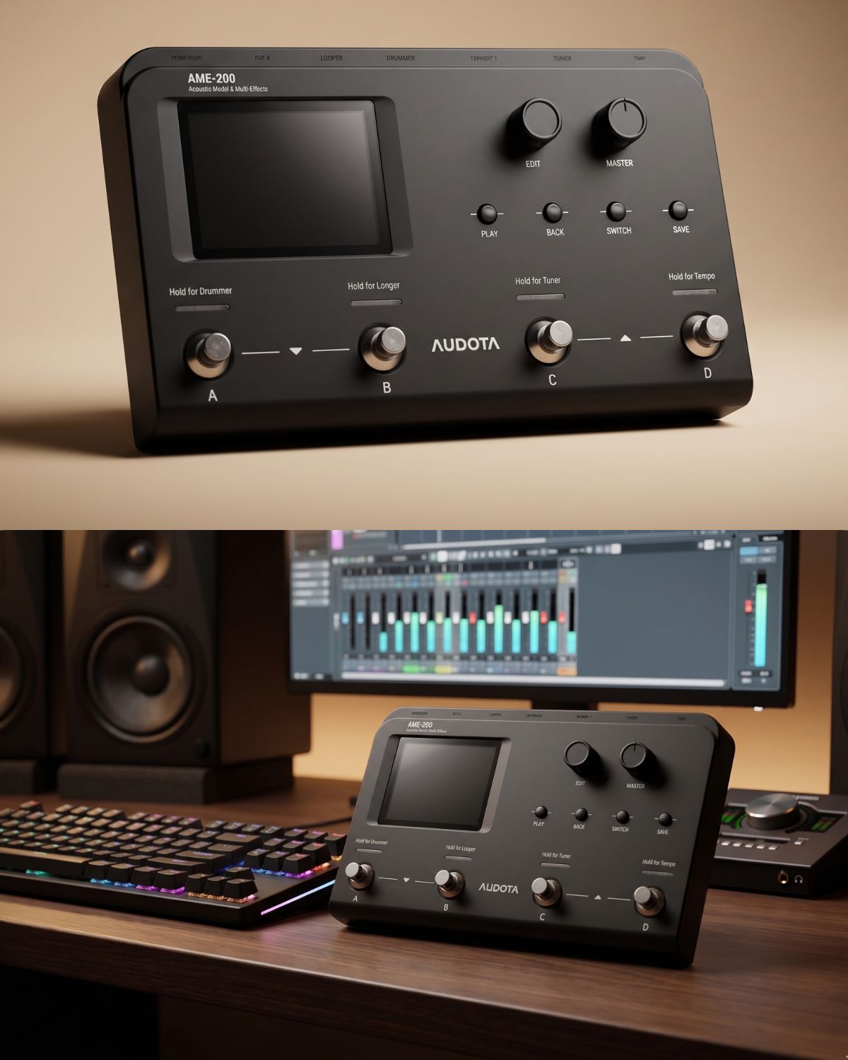 AUDOTA AME-200 Multi Effects Processor with IR Support USB Recording