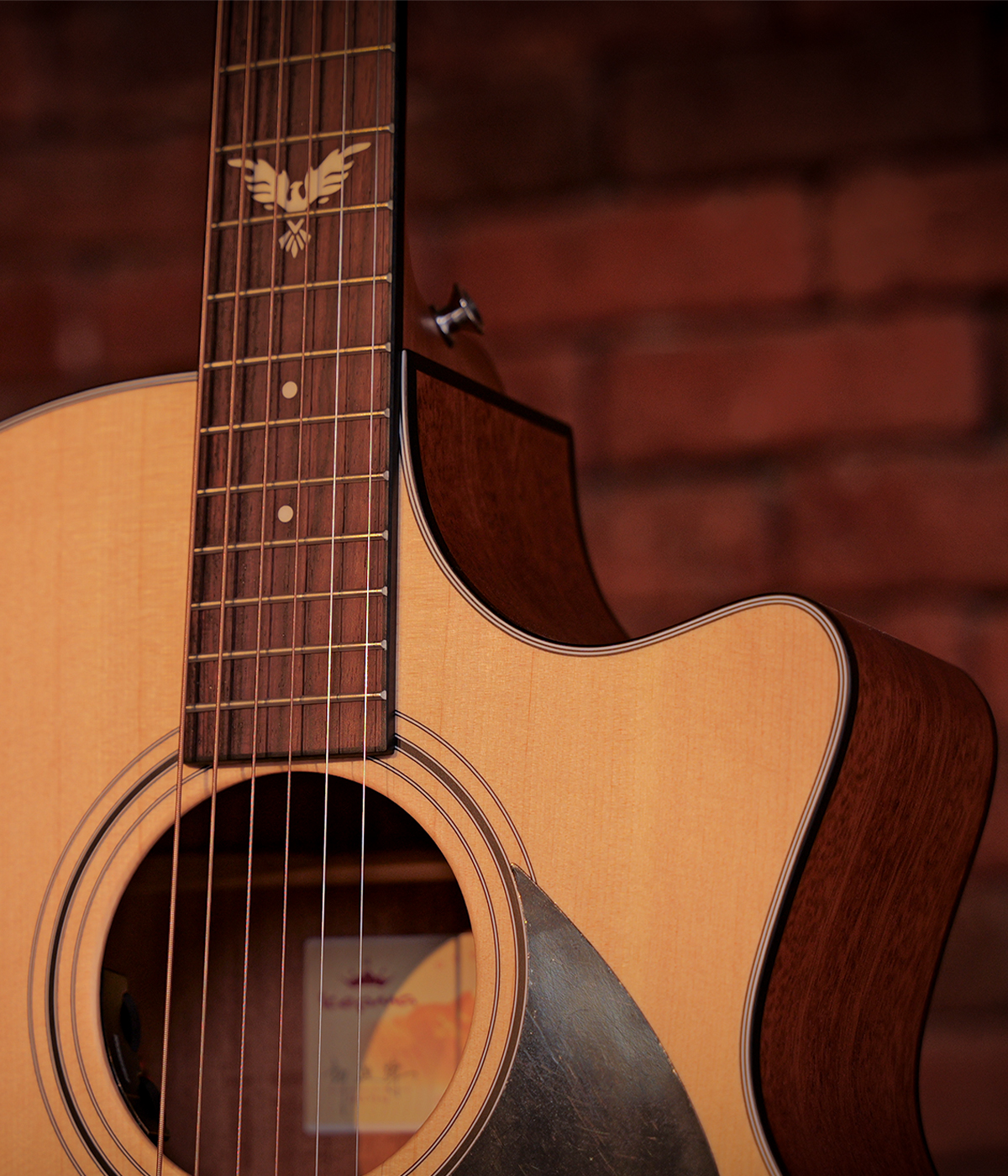 Kepma F0-BE Phoenix Series Solid Top with Fishman sonitone Semi-Acoustic Guitar - Natural