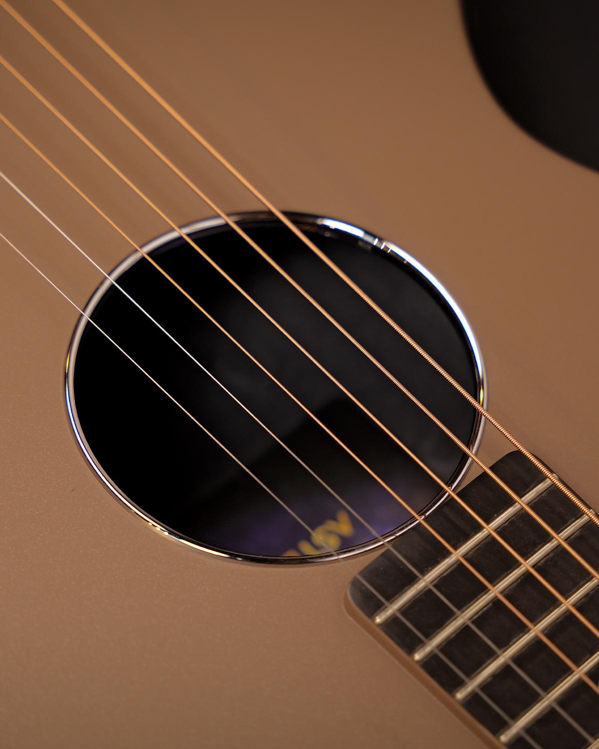 Natasha Asteroid NSX Carbon Fibre Acoustic Guitar with Smart Pickup Latte