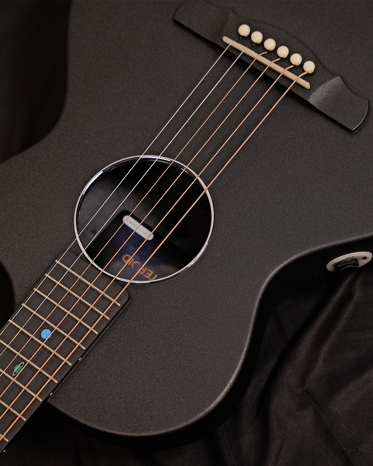 Natasha Asteroid NSX Carbon Fibre Acoustic Guitar with Smart Pickup Cosmic black