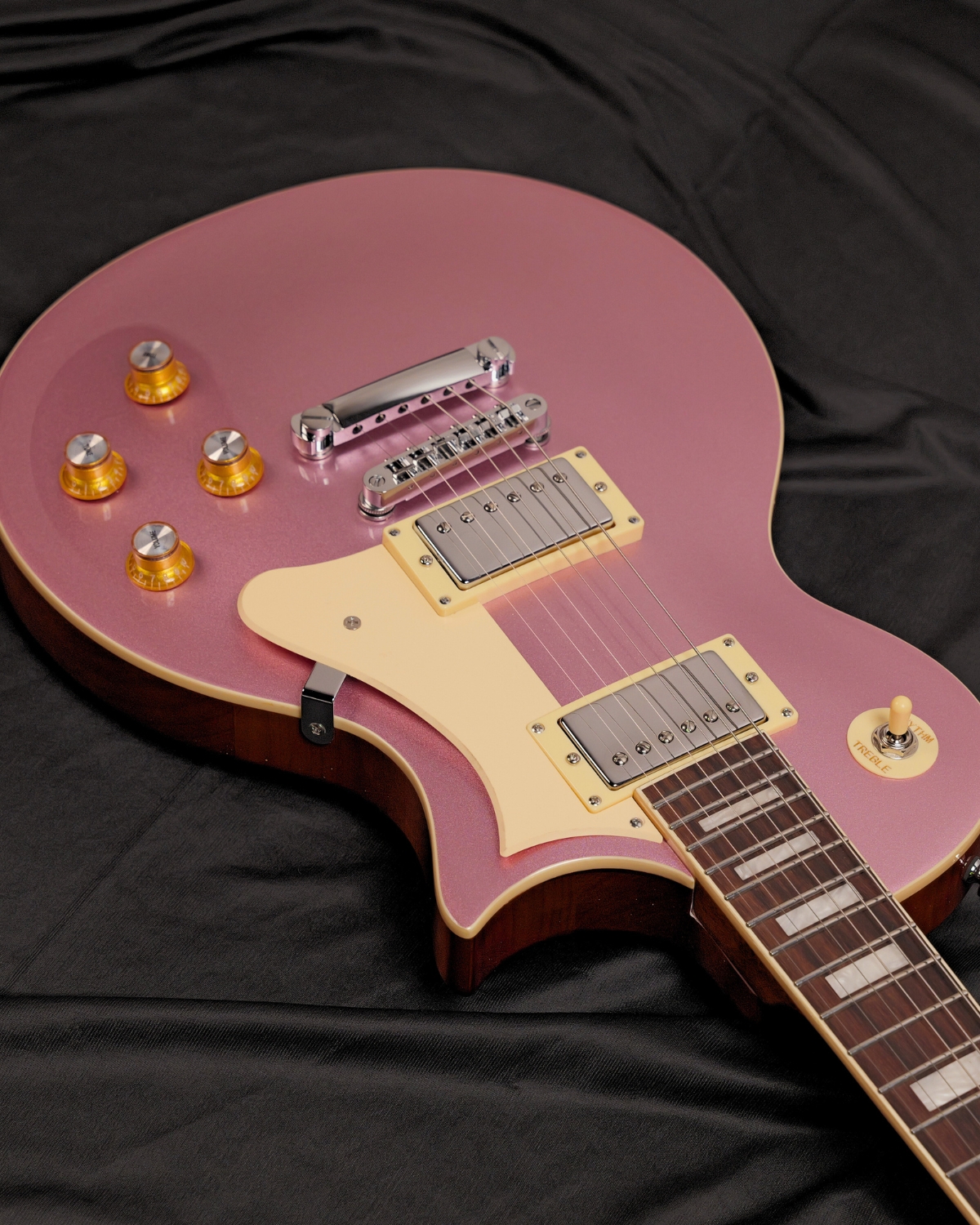 SQOE SELP110 Electric guitar Metallic pink Les Paul Style