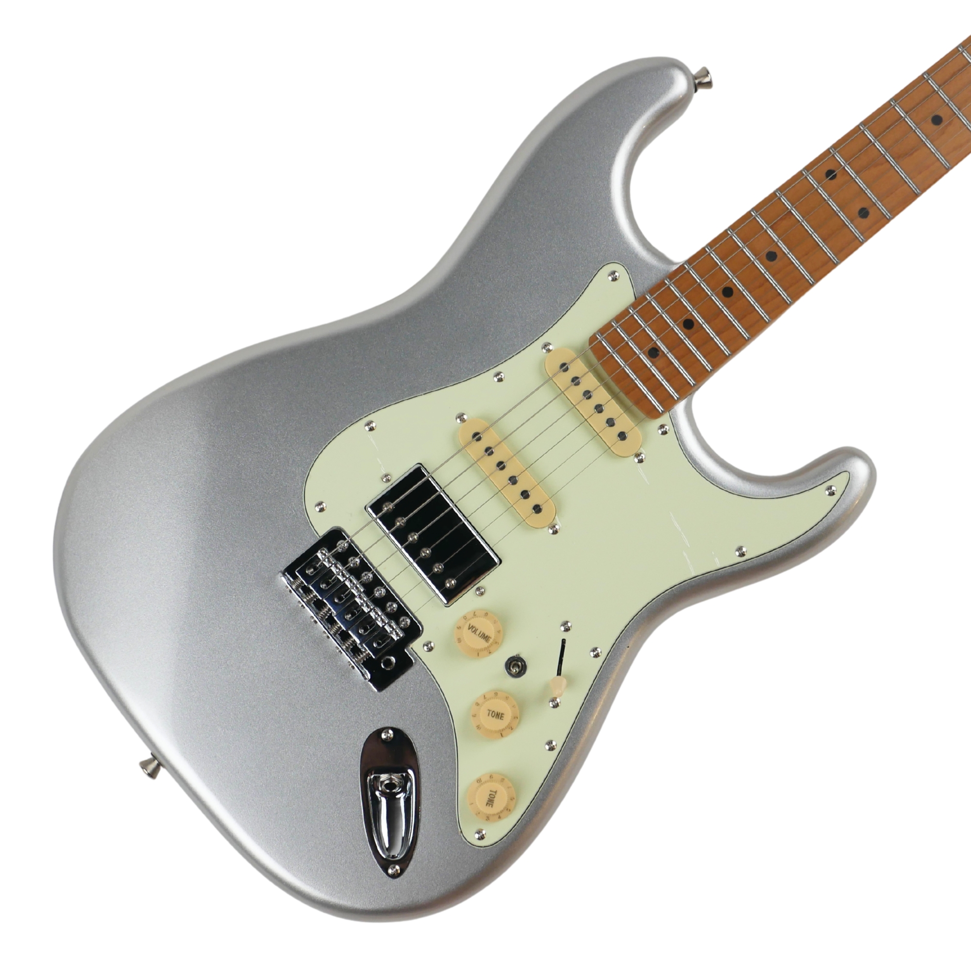 SQOE SEST600 Silver Surfer vintage 6-saddle tremolo bridge