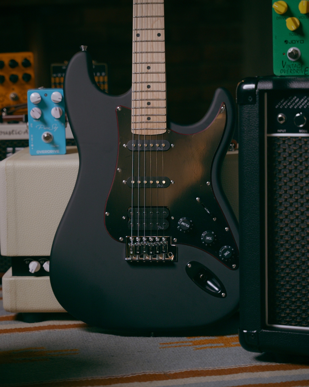 Strydom ST20M Black Ember Electric Guitar  HSS