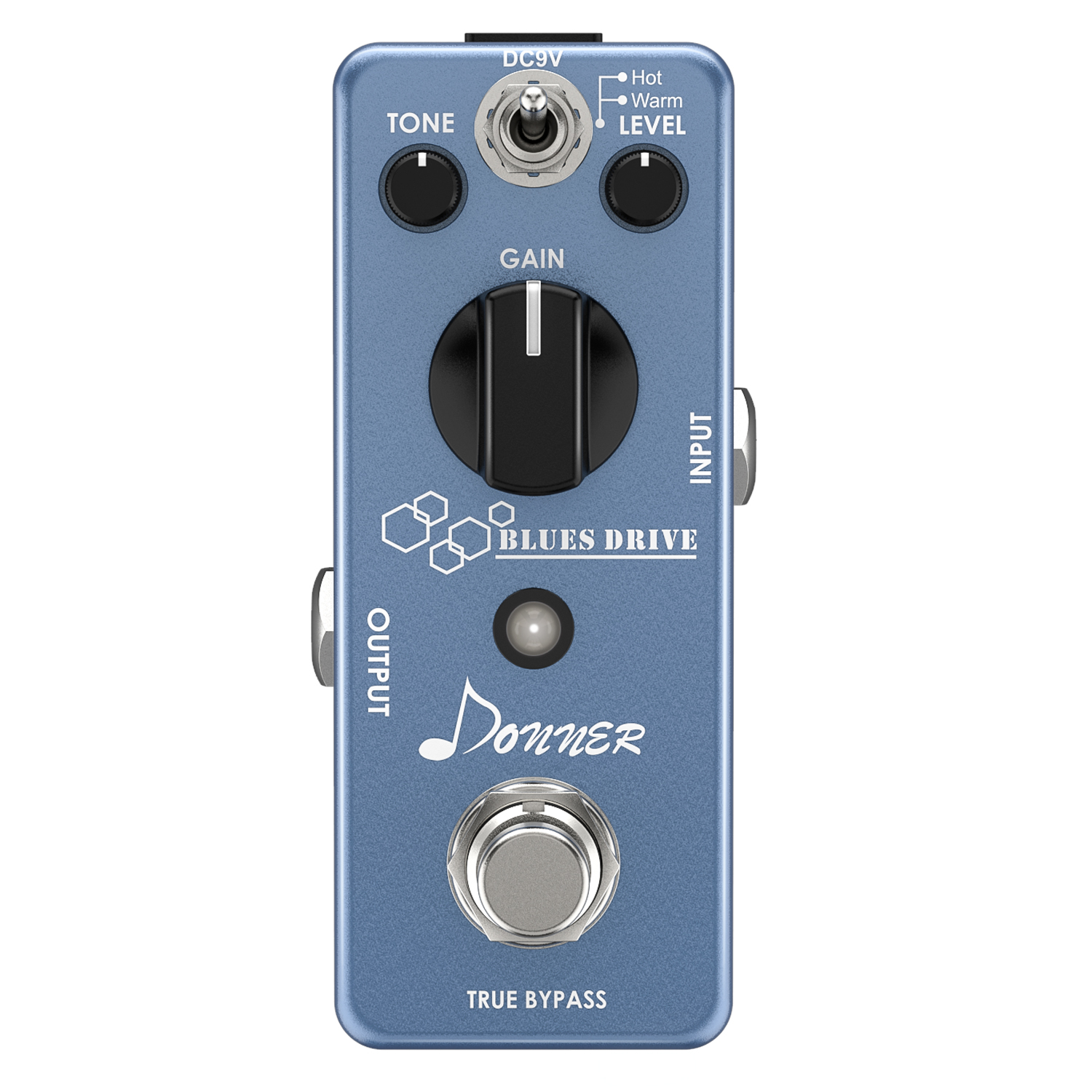 Donner Blues Drive Classical Electronic Vintage Overdrive Effect Pedal True Bypass WarmHot Modes