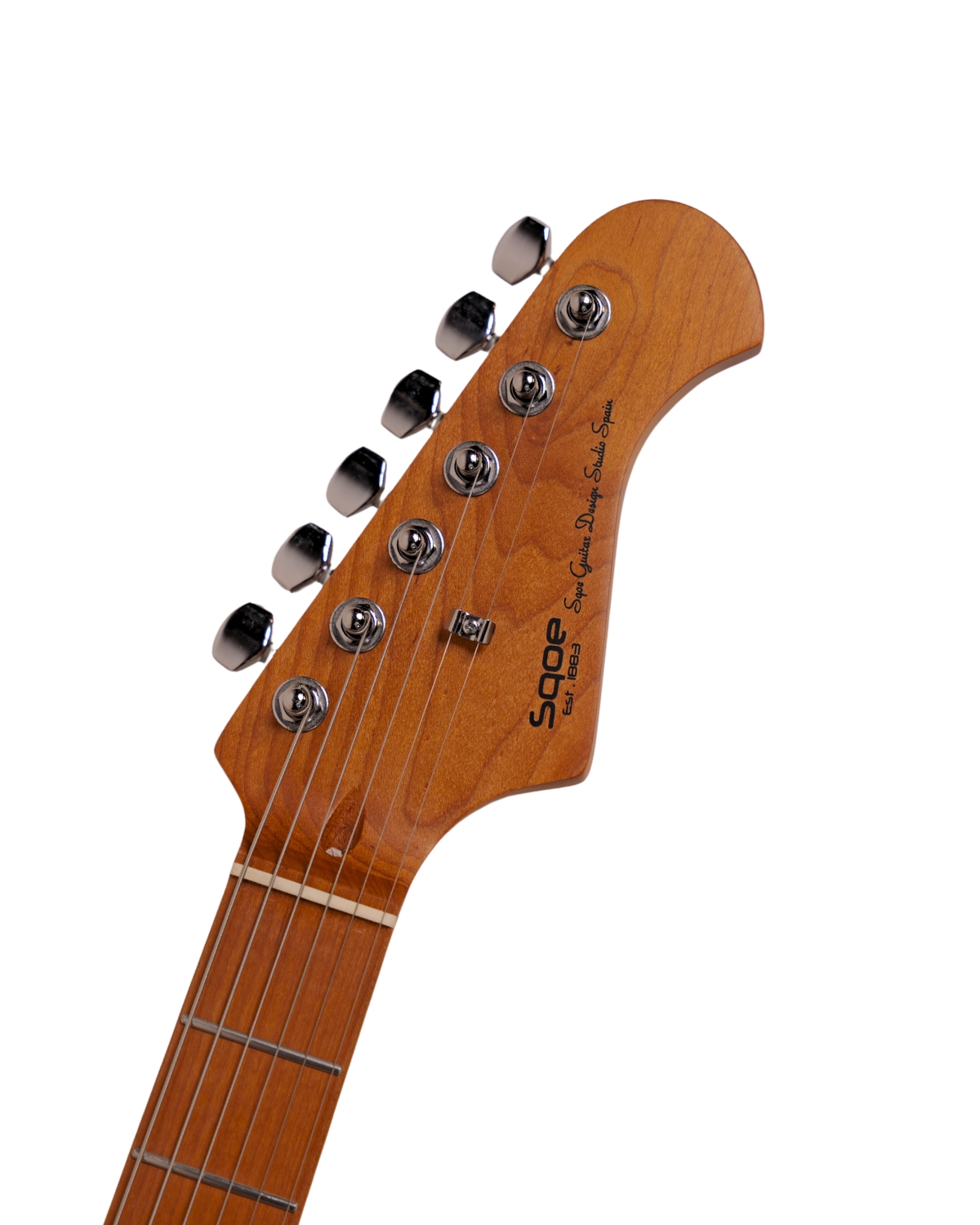 SQOE SETL550 Ivory Whisper White Tele-Style Guitar