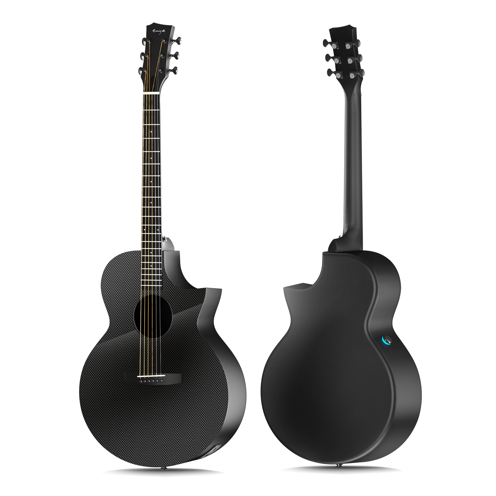 Enya EA-X3 PRO EQ SP1 TransAcousticAcousticplus Guitar- Black Glossy