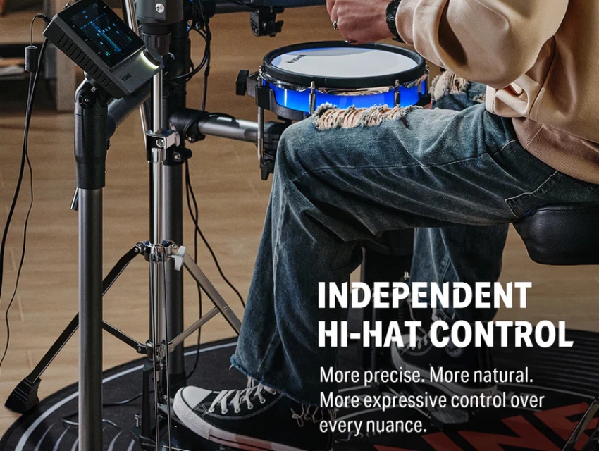 Donner Back Beat Pro Electronic Drum Set - 7 touch screen 1100 sounds 100 kits built-in USB recording