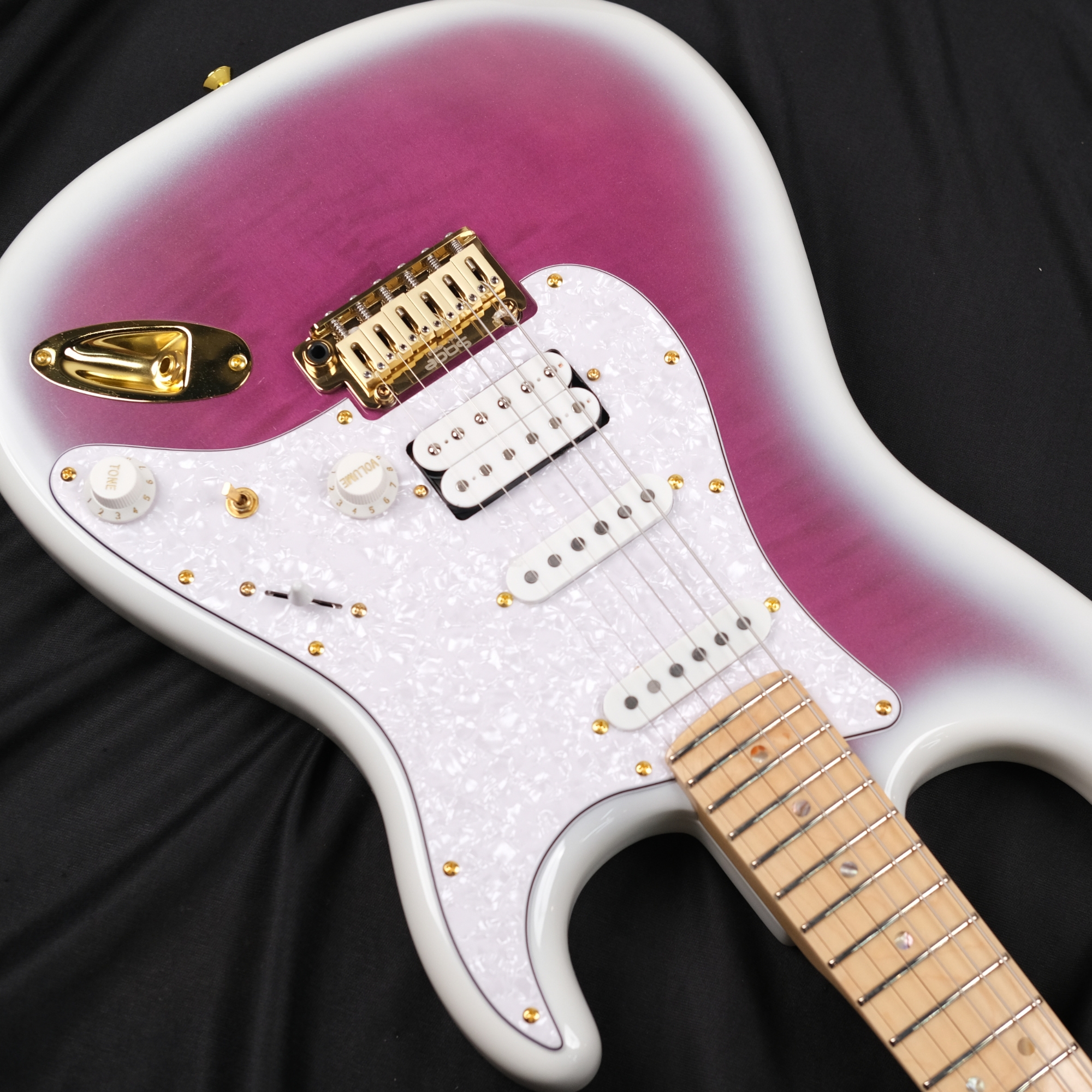 SQOE SEST900 alnico 5 HSS Flame maple top - purple haze