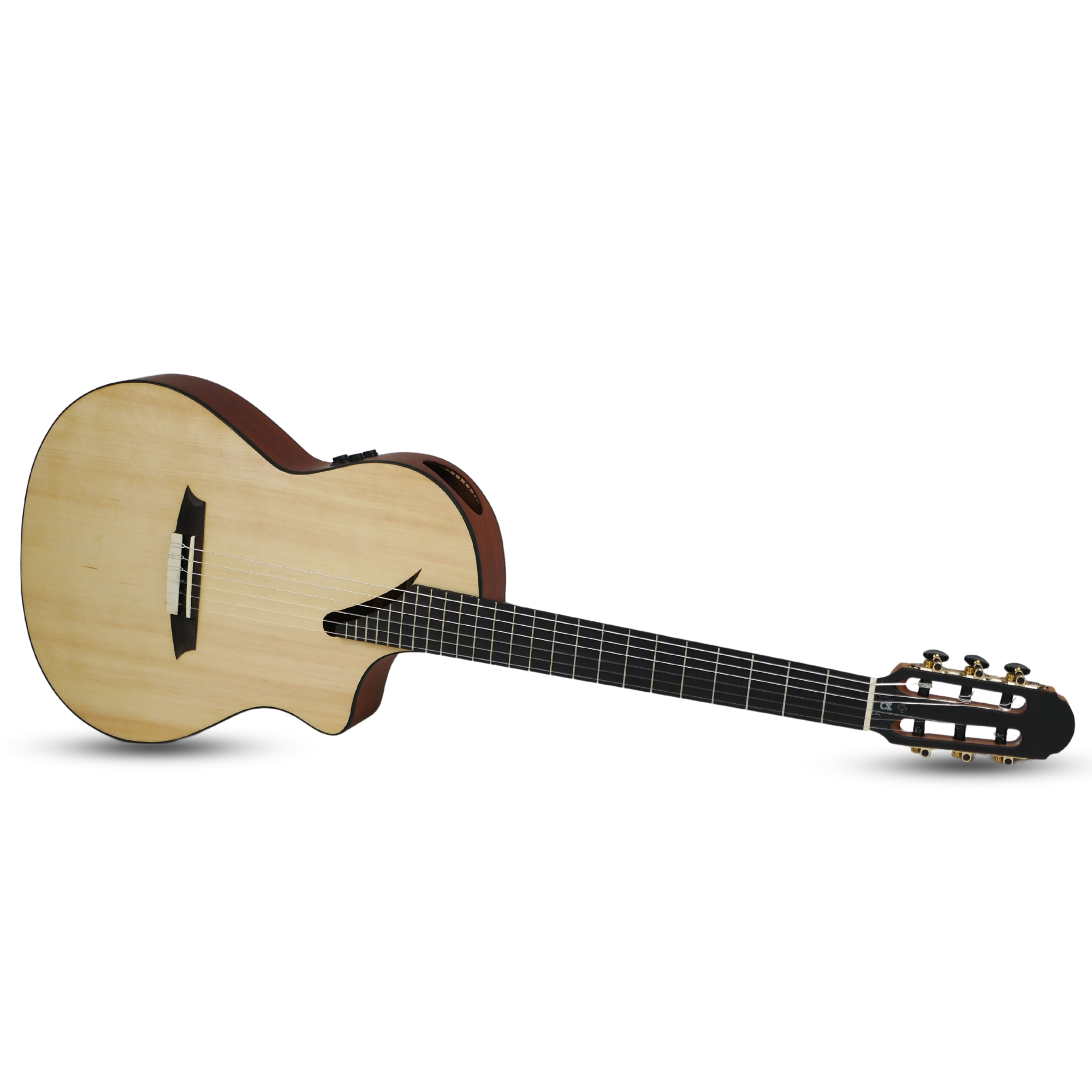 Martinez Performer Series MS-14MH Solid Spruce TopMahogany Classical-Electric Guitar Natural w Martinez T4 Double Source Pickup