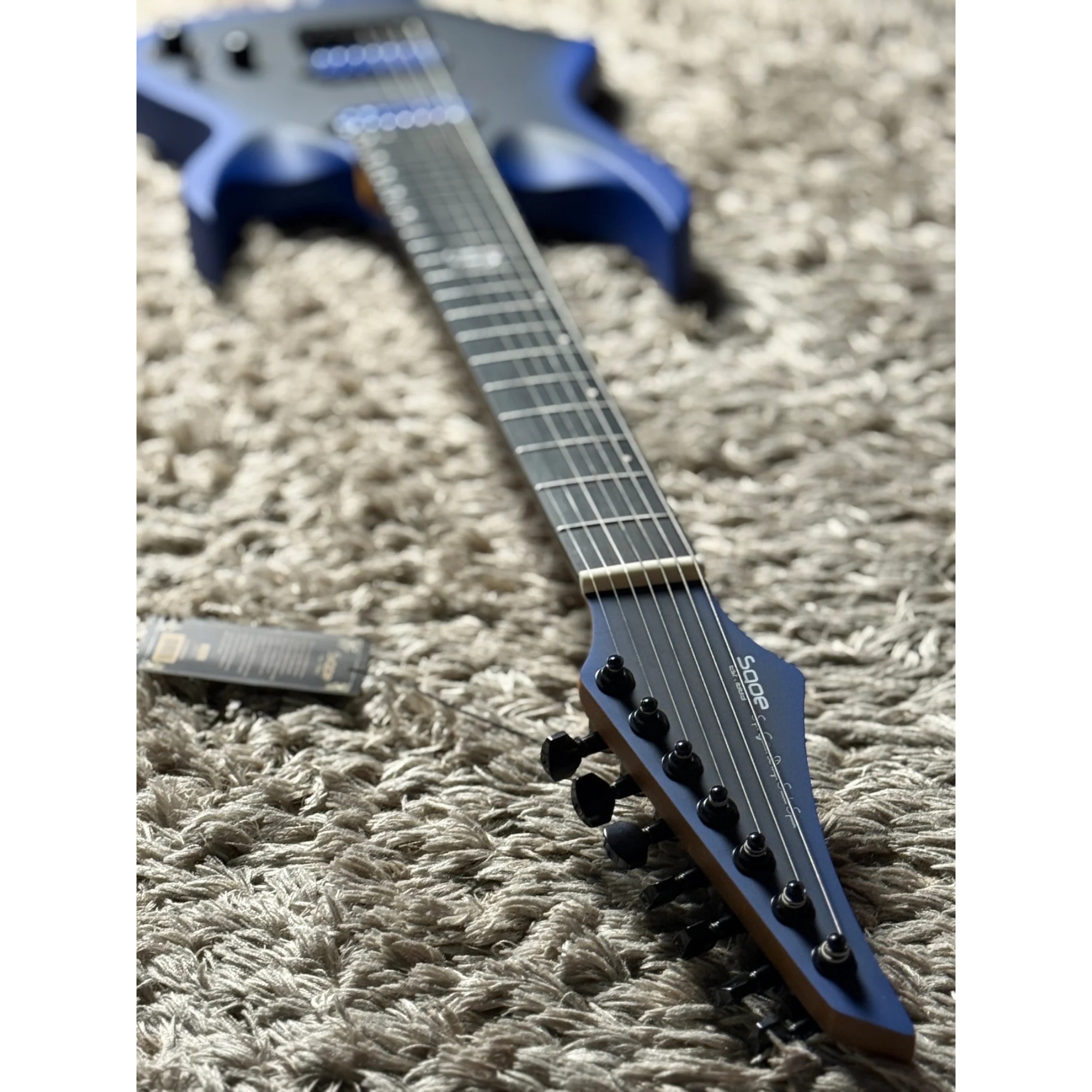 SQOE SEIB7S Cosmic wave blue HH Super Strat