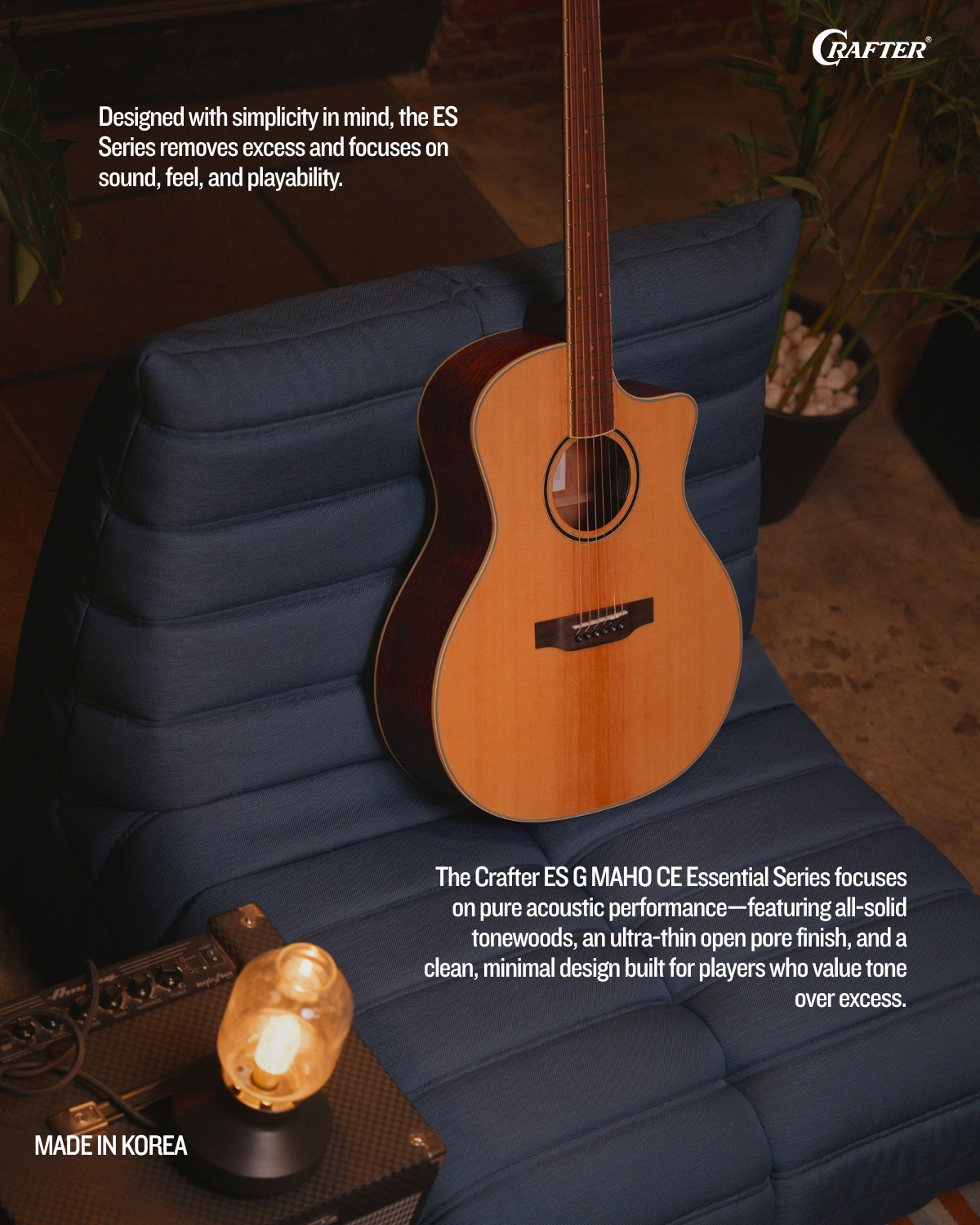 Crafter ES G MAHO CE Acoustic Electric Guitar