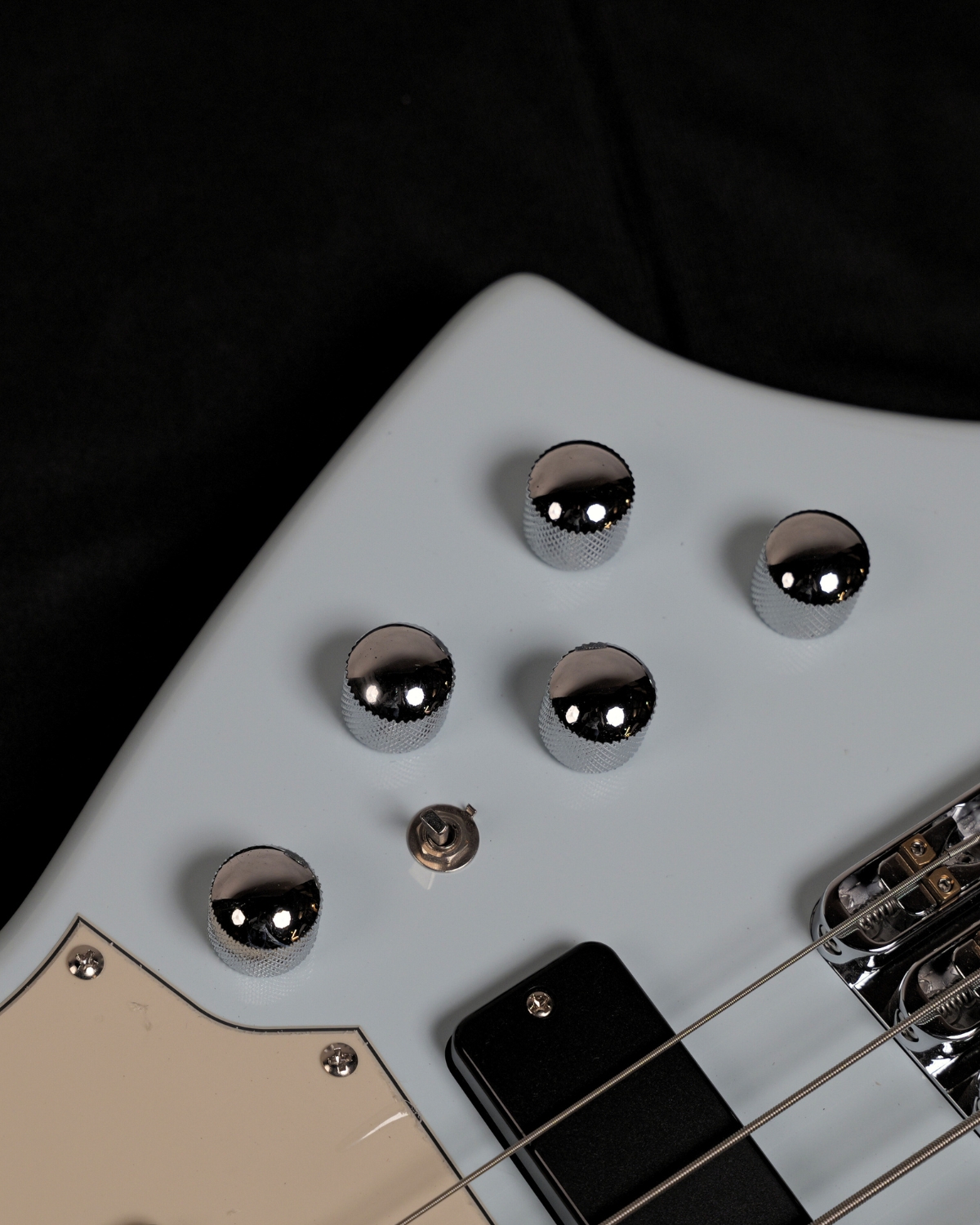 SQOE SBWT700 Sky Blue 4-String Headless Electric Bass Roasted Maple India