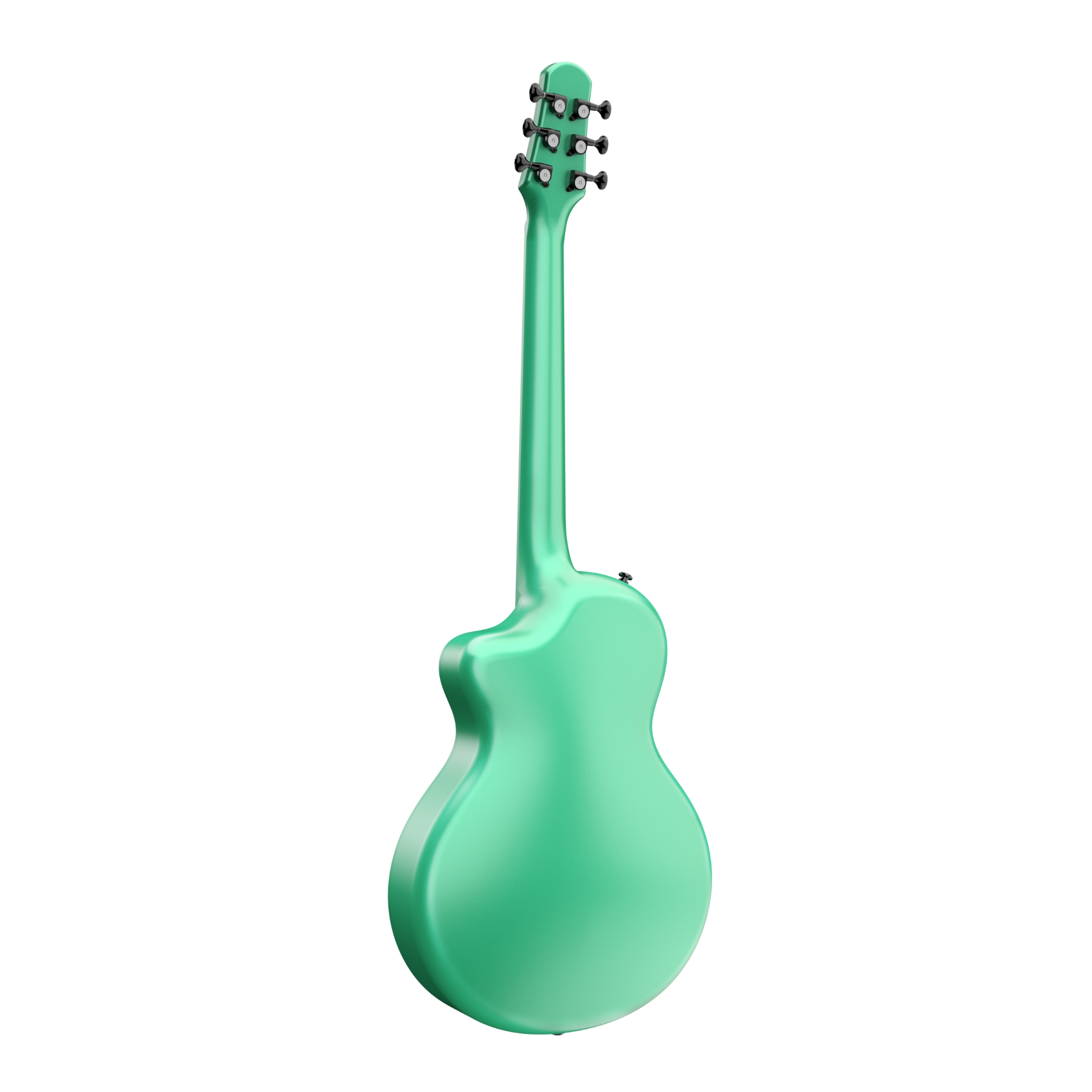 Natasha Asteroid Mint green transacoustic OS1 Steel String carbon fibre guitar