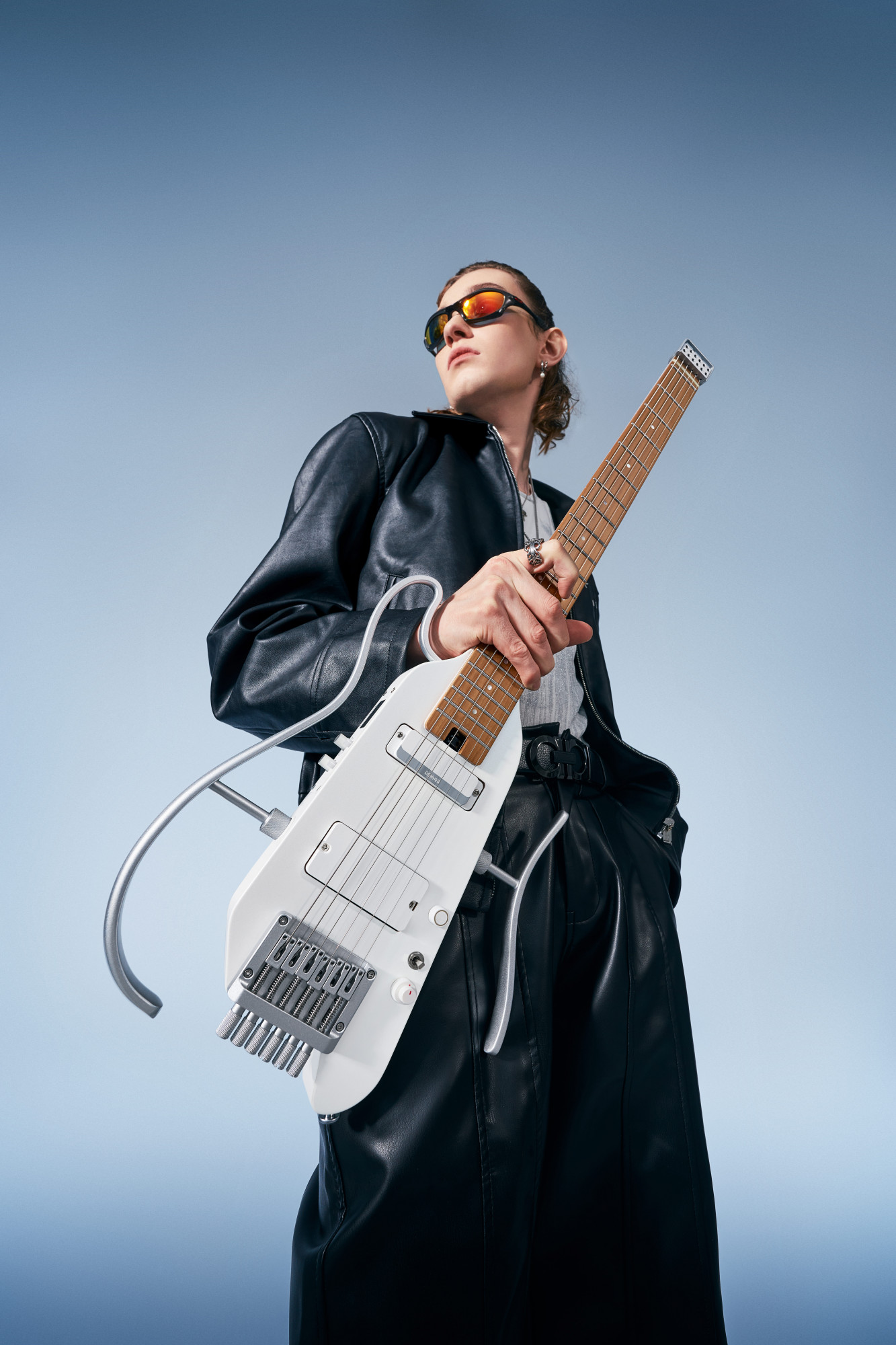 Donner HUSH X PRO Black Electric Guitar Kit - Smart Travel Guitar with Dozens of Preset Combinations 7 Tone Sim Options