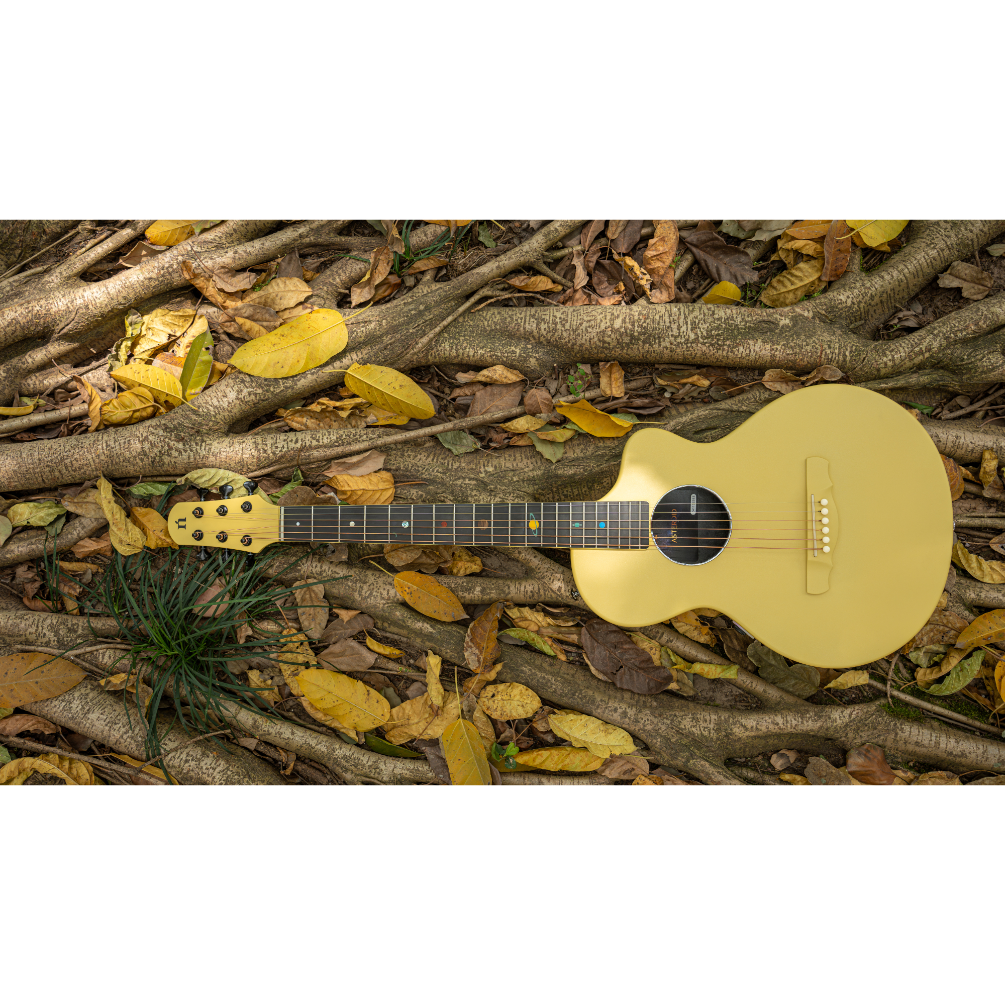Natasha Asteroid Carbon Fibre 38 Acoustic Guitar with Bag - Glaze Gold