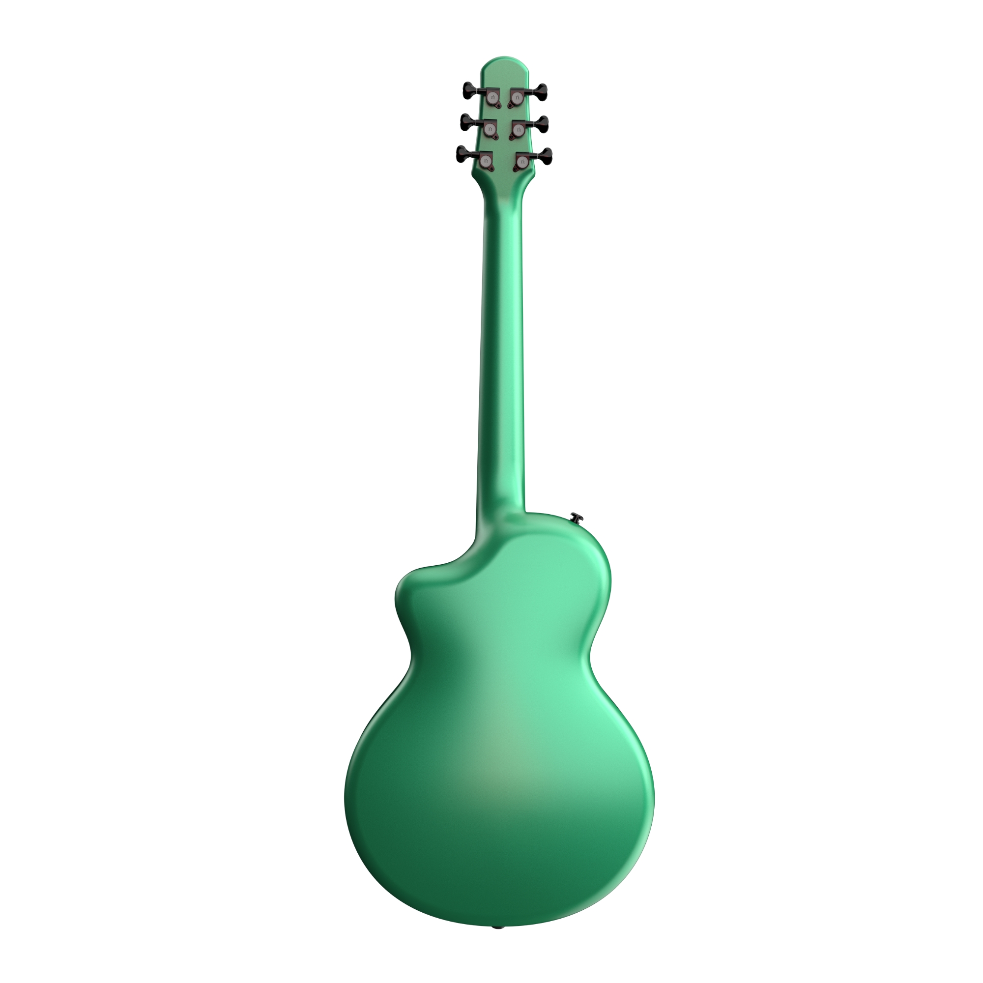 Natasha Asteroid Mint green transacoustic OS1 Steel String carbon fibre guitar