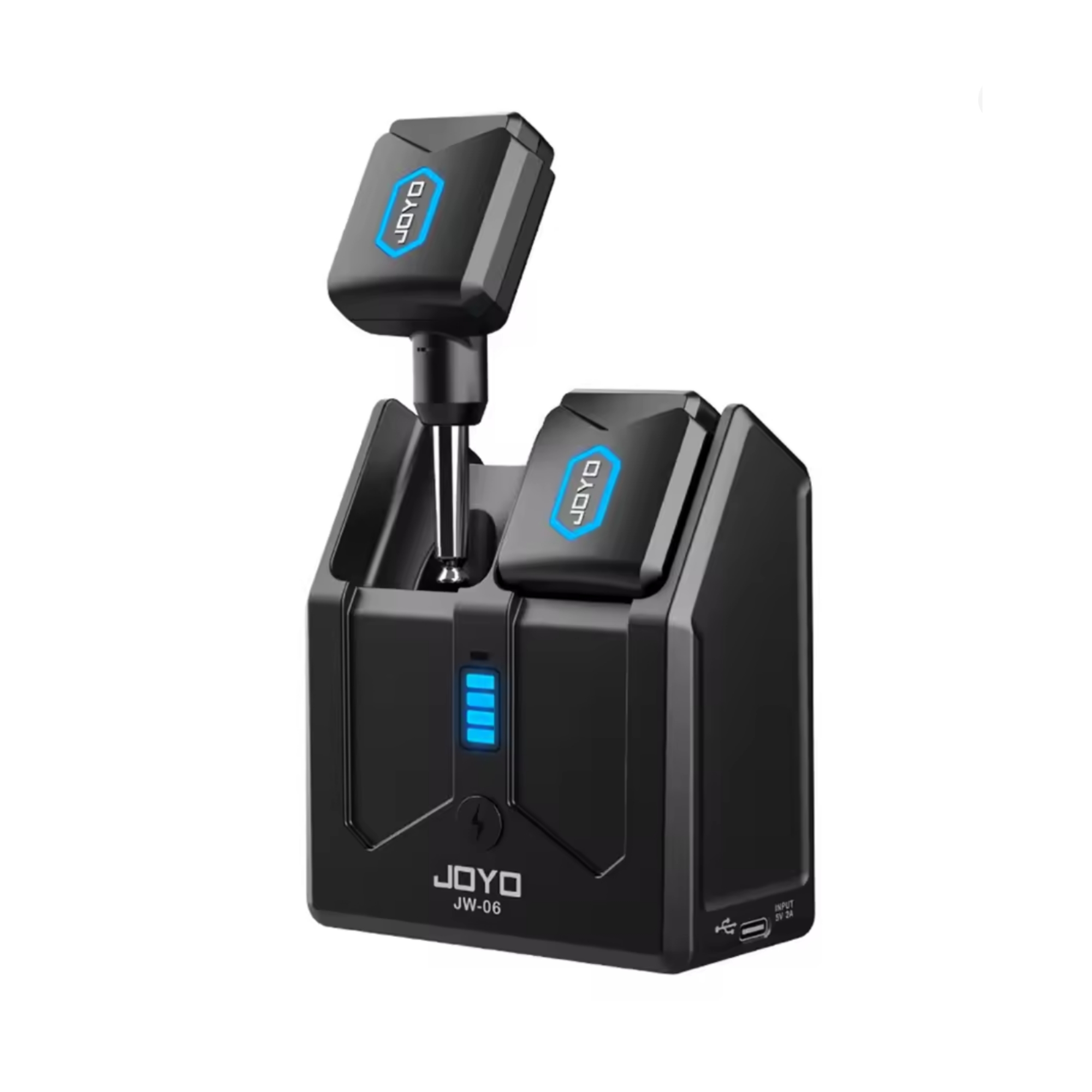 JOYO Wireless Guitar System 58GHz Wireless Guitar Transmitter Receiver with Charging Box 4 Signal Channel for Guitar Bass Electric Instruments JW-06