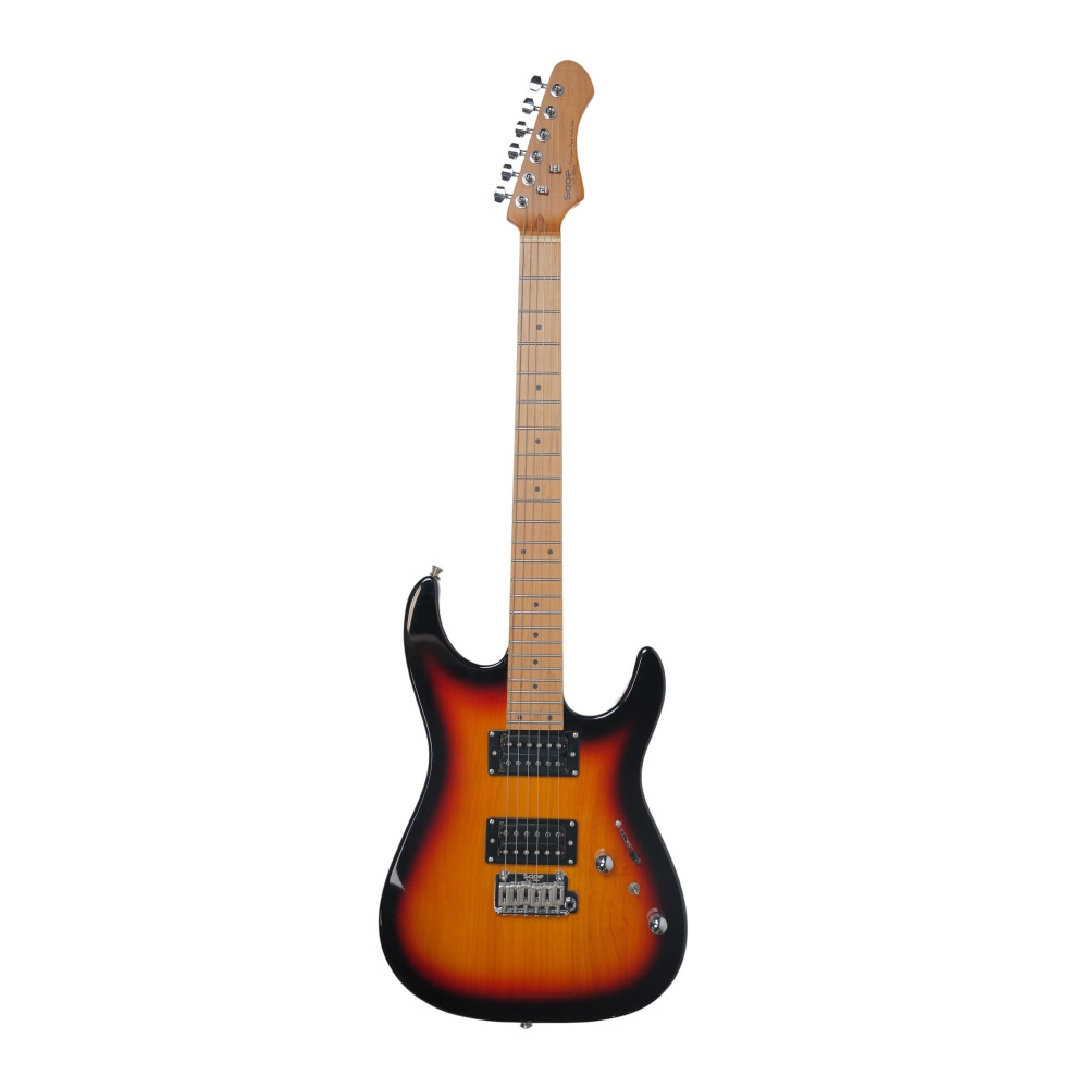 Image of SQOE SEIB450 HH Super Strat Electric Guitar - Sunburst