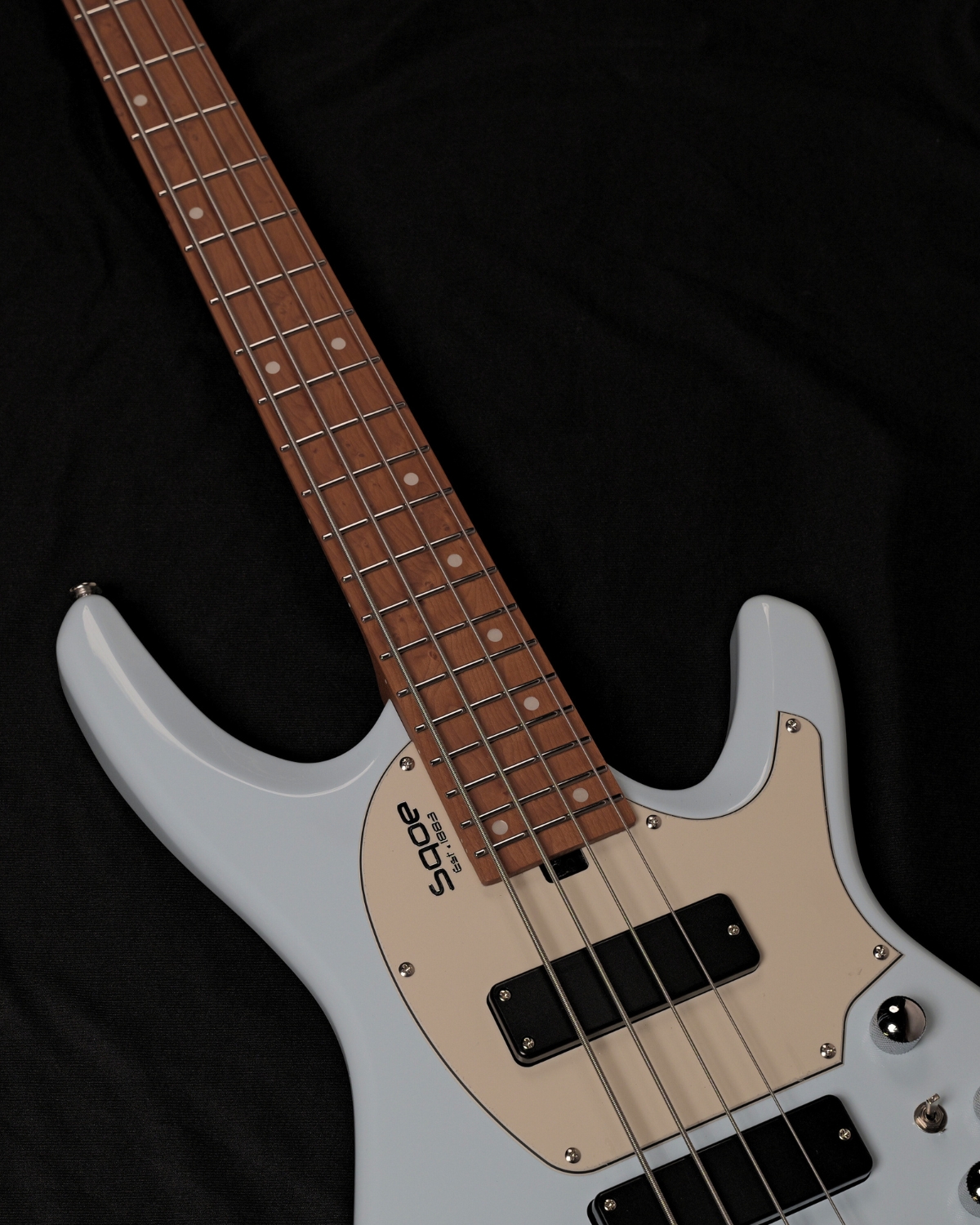 SQOE SBWT700 Sky Blue 4-String Headless Electric Bass Roasted Maple India