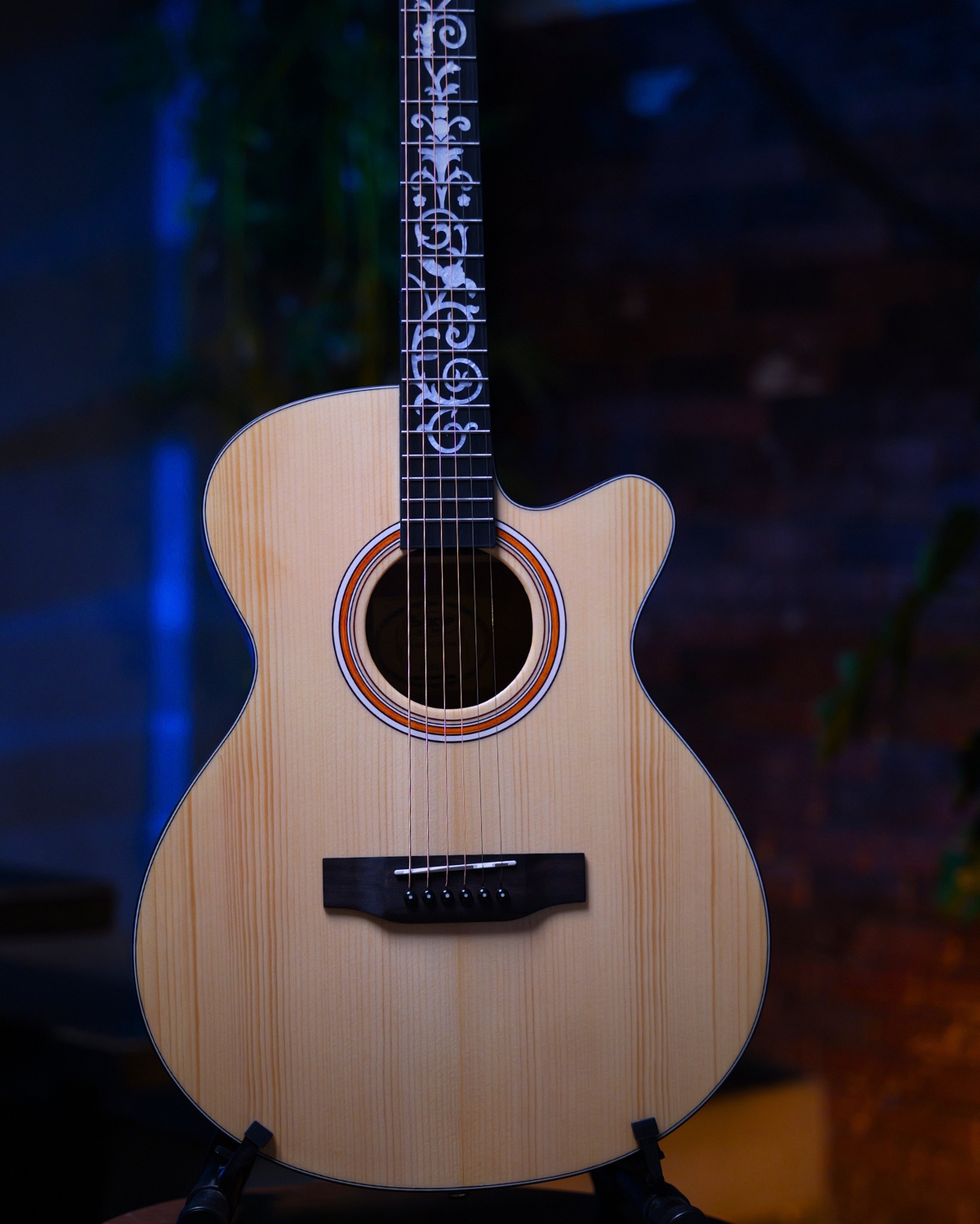 SQOE EA65 40inch Natural GA Solid Top Acoustic Guitar