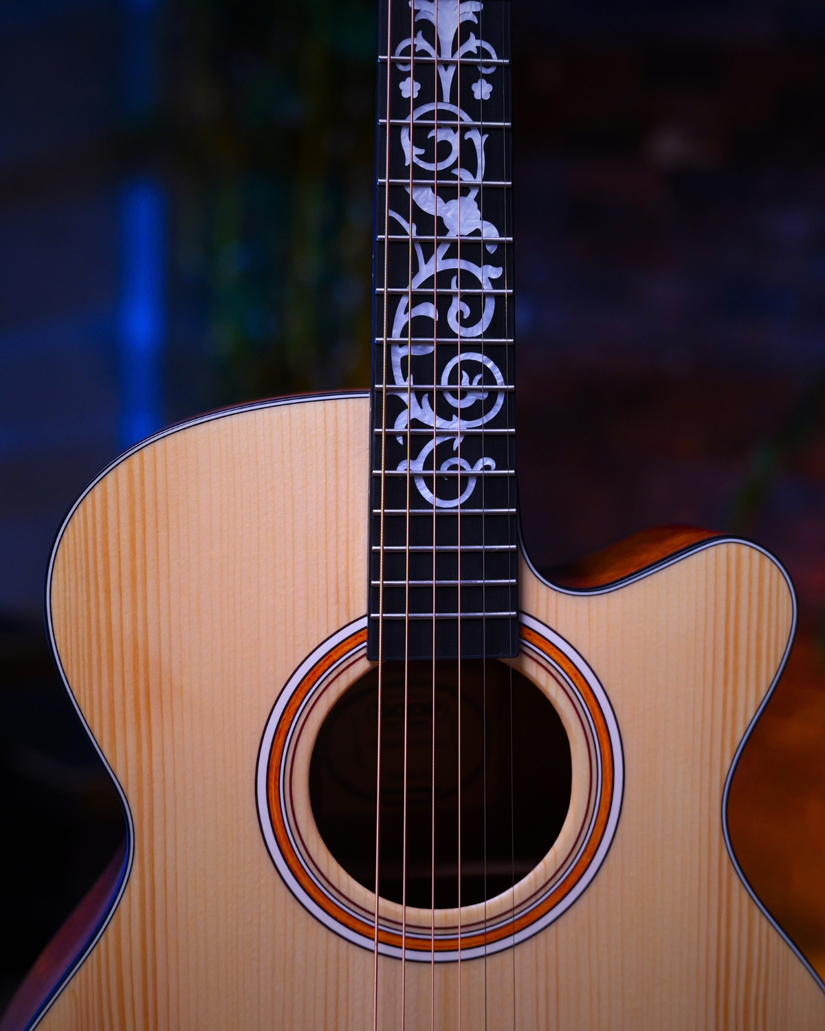 SQOE EA65 40inch Natural GA Solid Top Acoustic Guitar