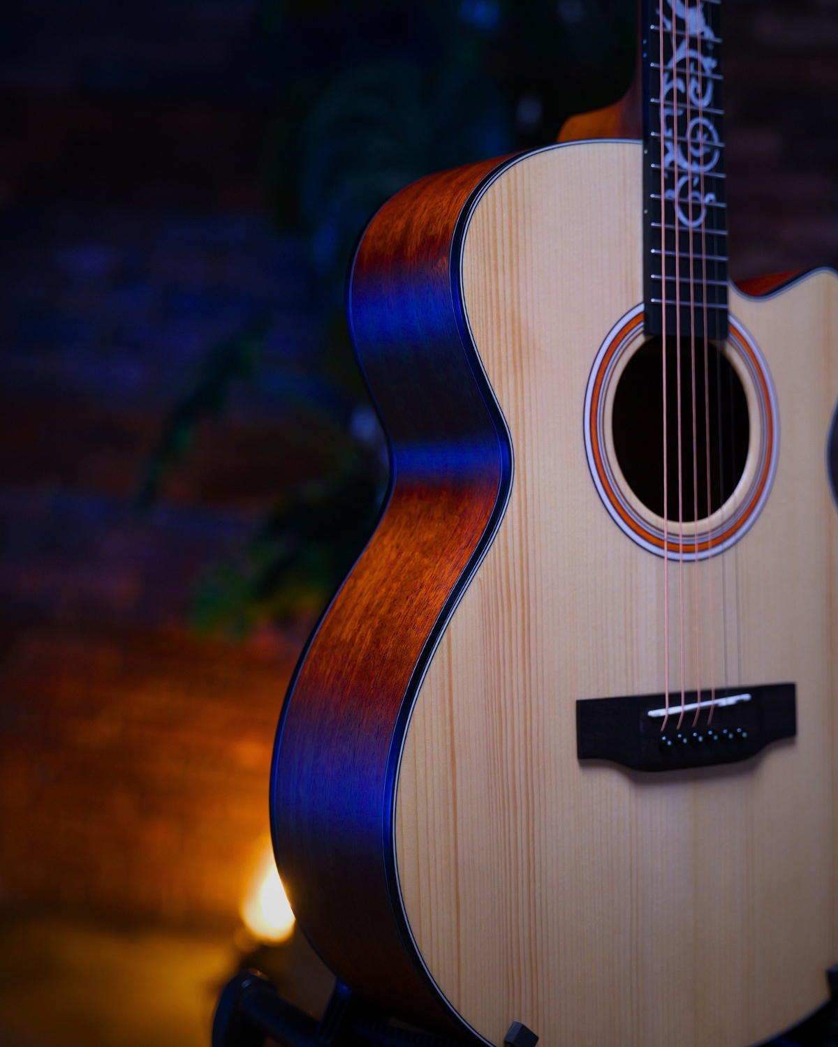 SQOE EA65 40inch Natural GA Solid Top Acoustic Guitar