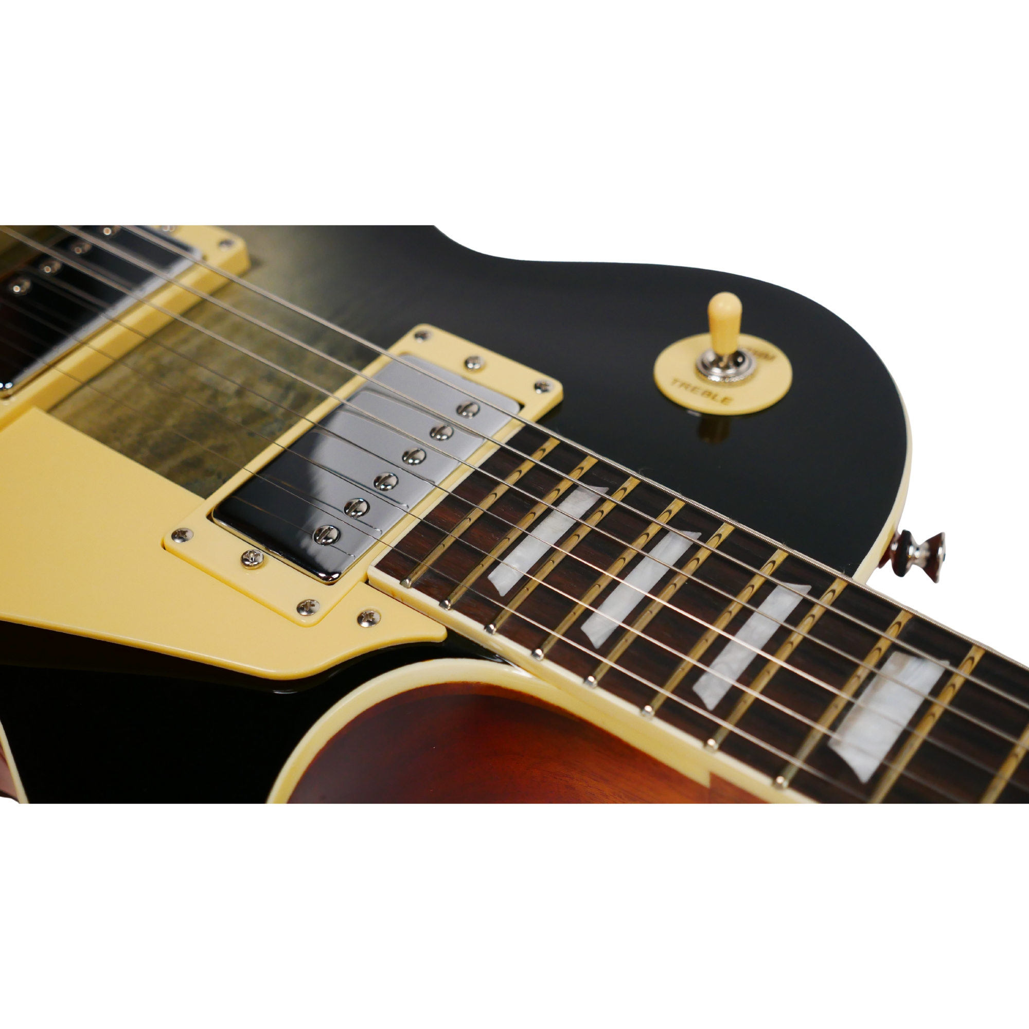 SQOE SELP900 Charcoal Blackburst Les Paul Electric Guitar with Hardcase