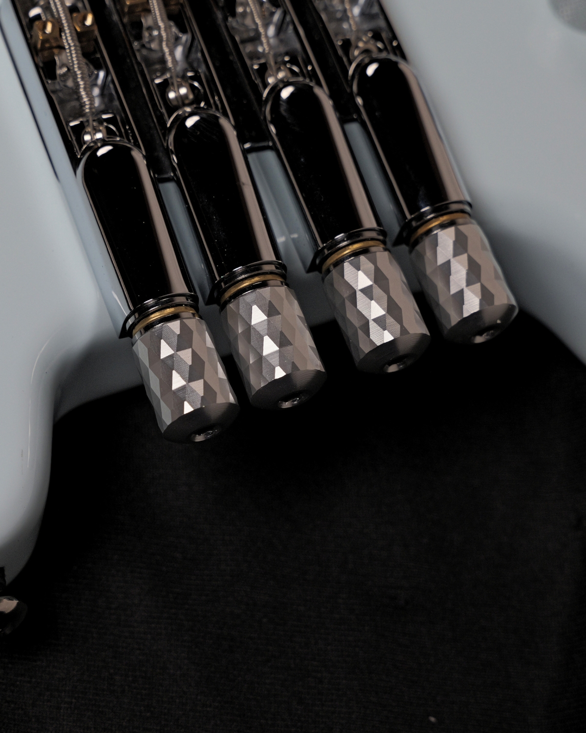 SQOE SBWT700 Sky Blue 4-String Headless Electric Bass Roasted Maple India