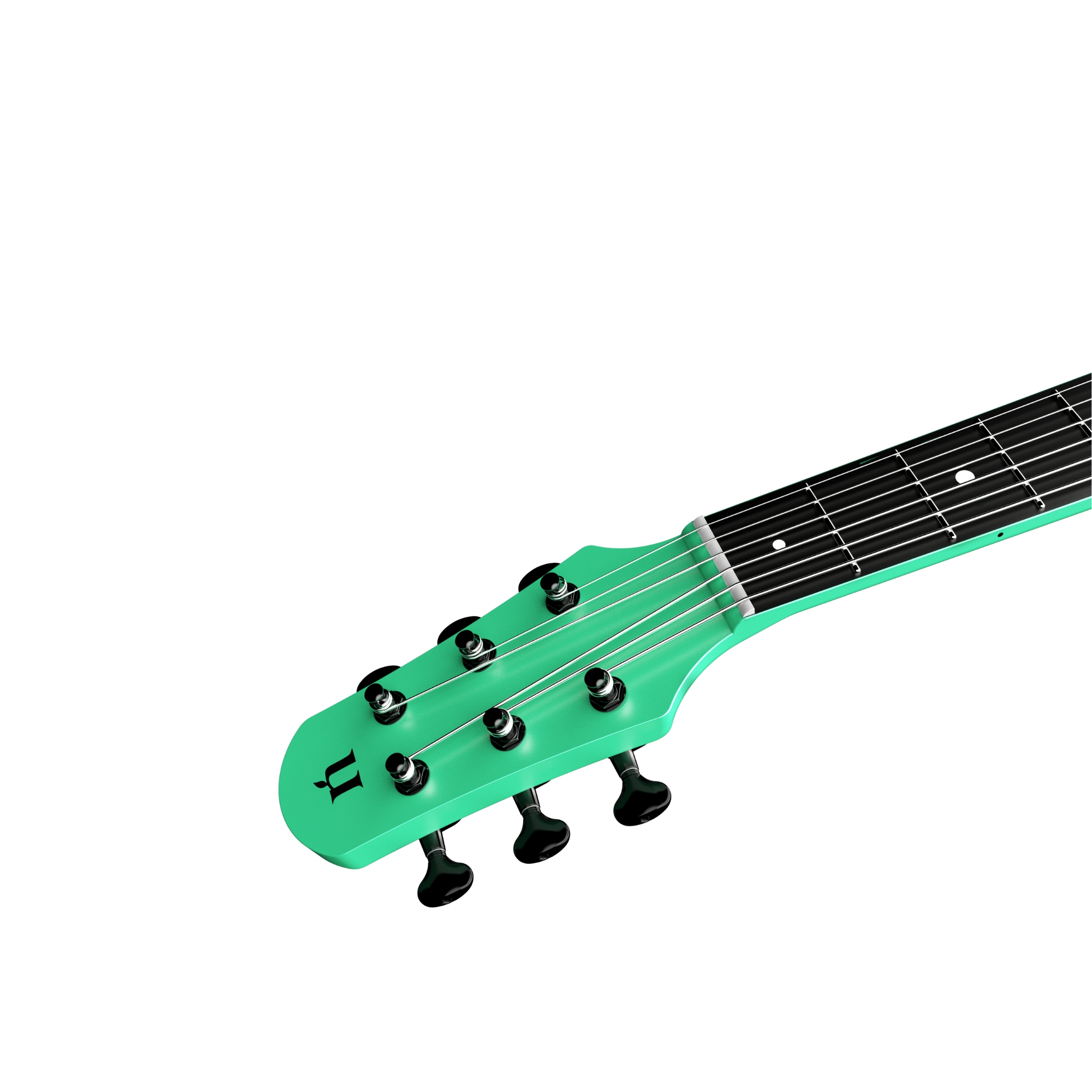 Natasha Asteroid Mint green transacoustic OS1 Steel String carbon fibre guitar