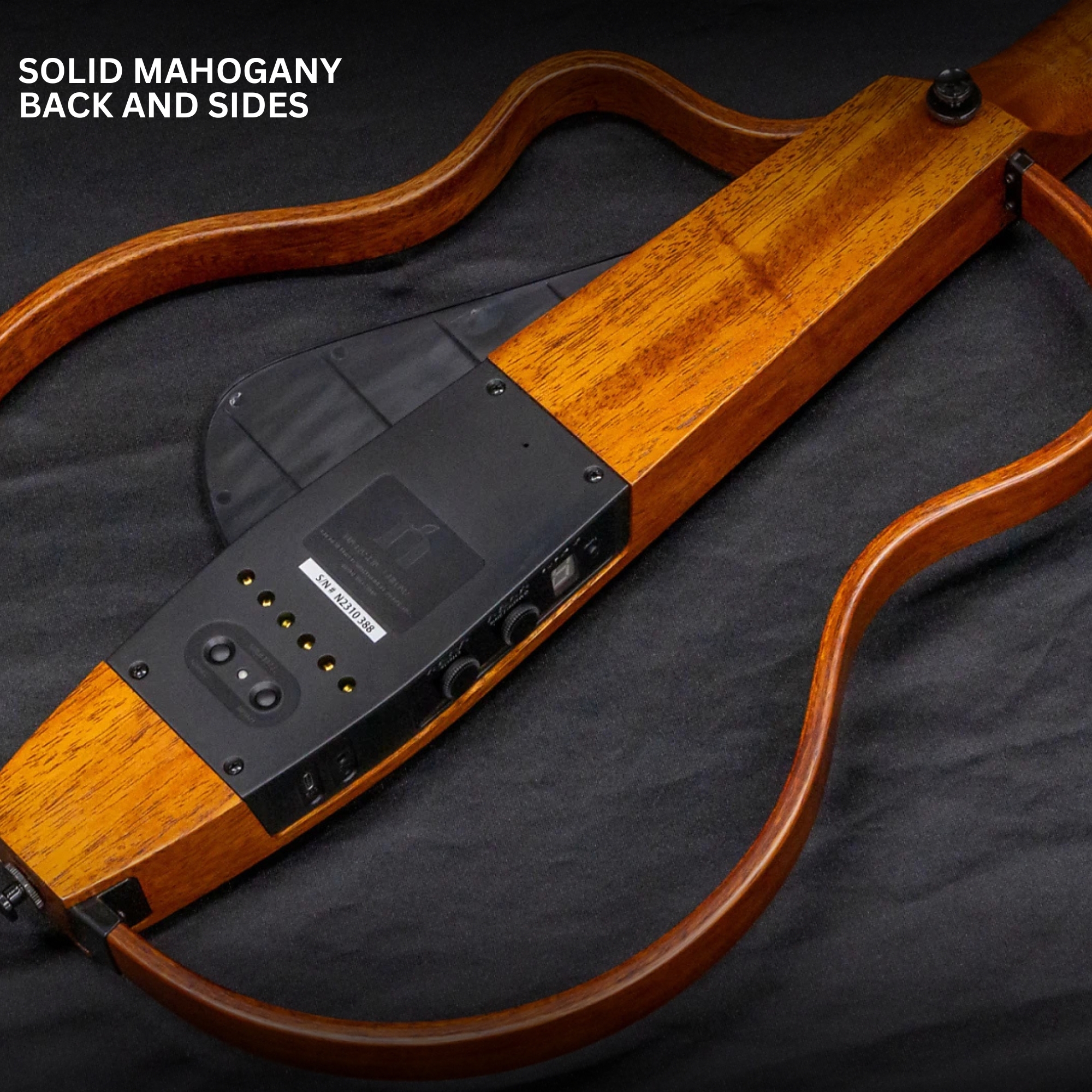 Natasha NBSG Steel String Silent Smart Guitar Mahogany