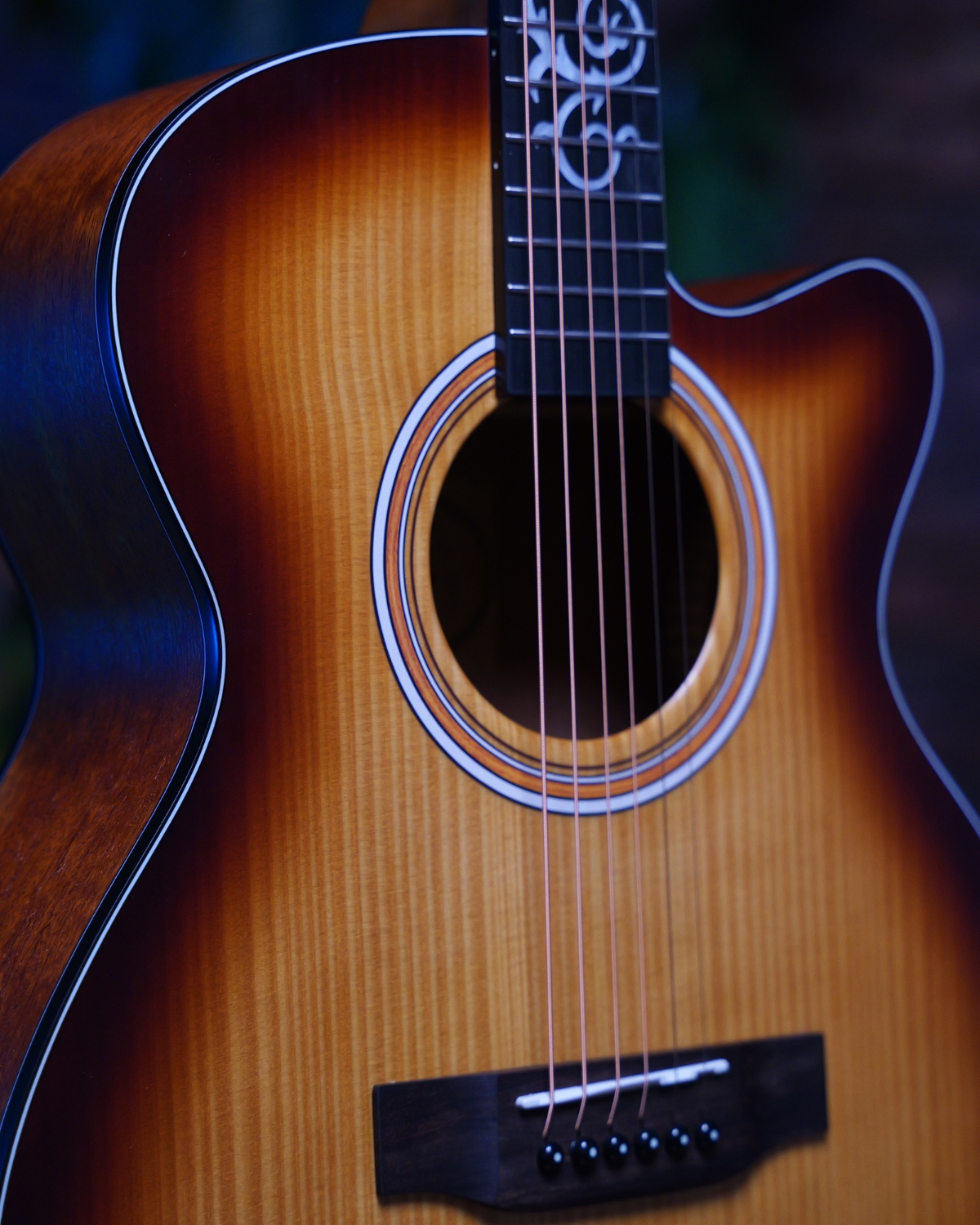 SQOE EA65 40inch GA Solid Top Acoustic Guitar Tobacco burst