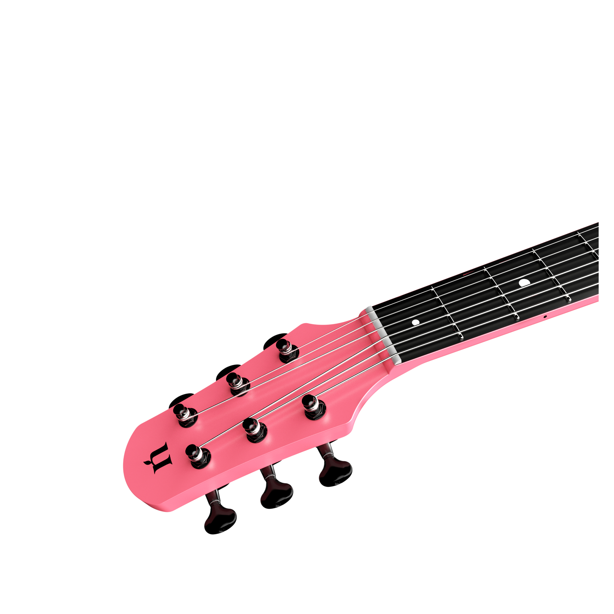 Natasha Asteroid Carbon Fibre 38 Acoustic Guitar with Bag - Peach Pink