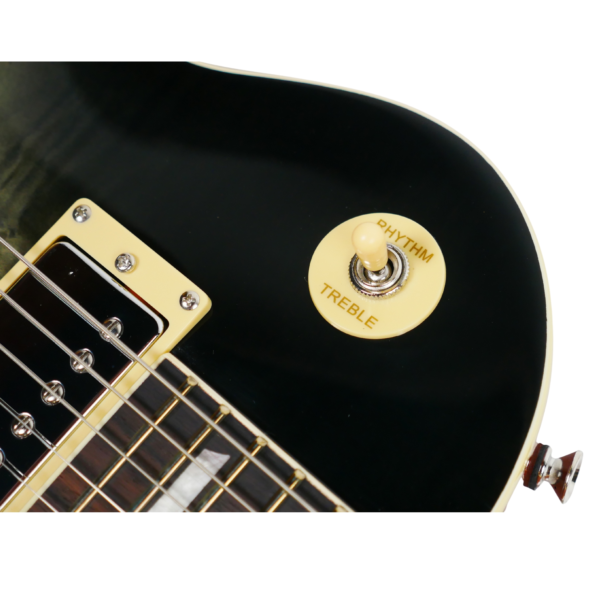 SQOE SELP900 Charcoal Blackburst Les Paul Electric Guitar with Hardcase